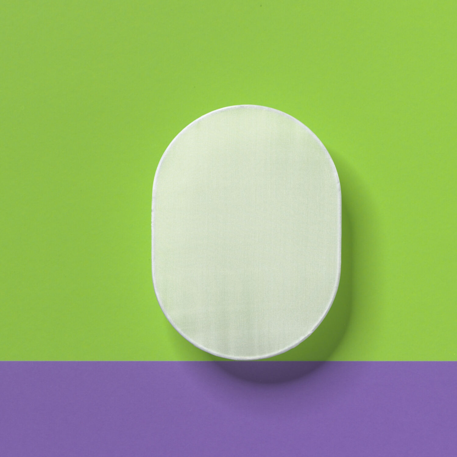 Fensterbild, wei�, Pong� 08, 15x20 cm Oval Bild 2