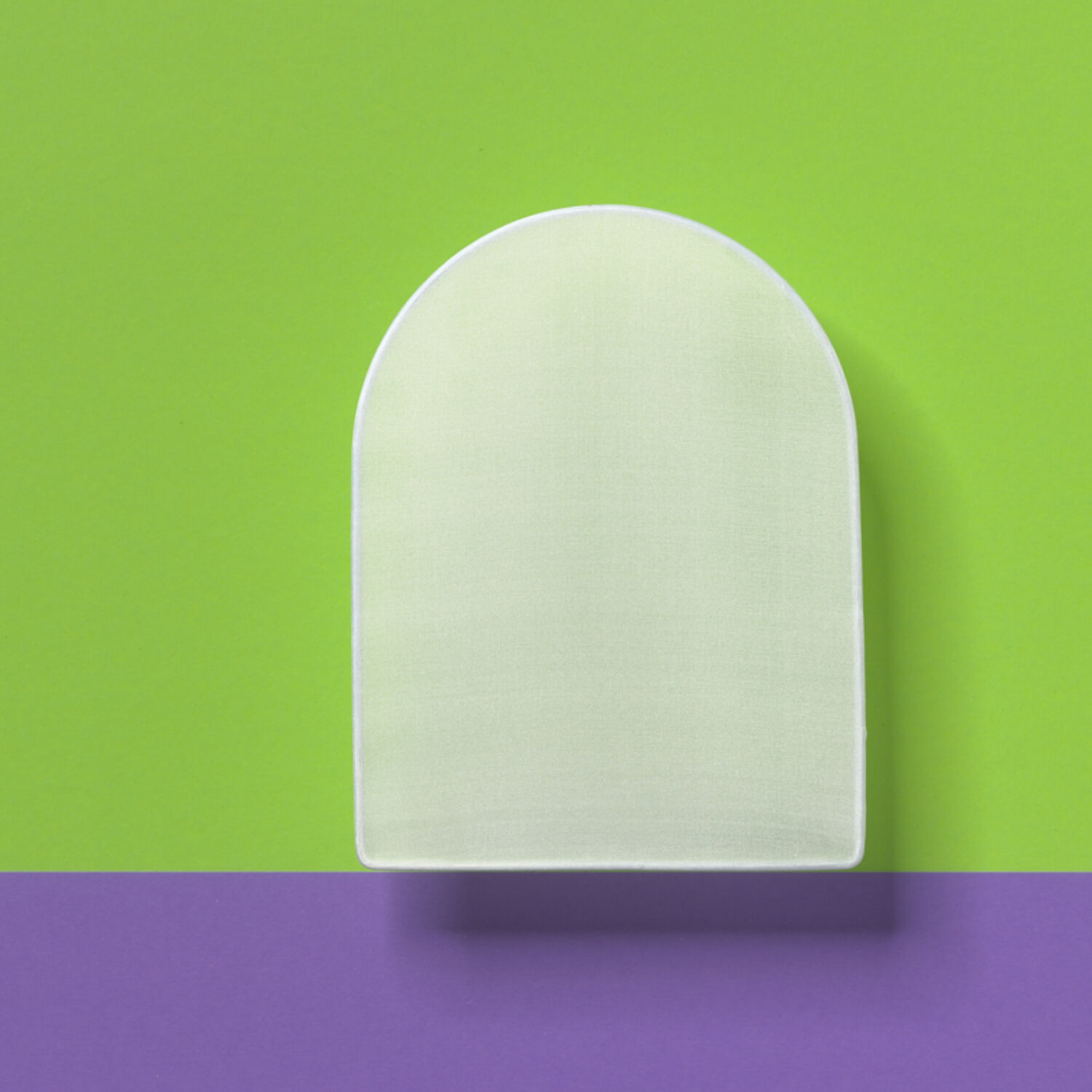 Fensterbild, wei�, Pong� 08, 15x20 cm Rundbogen Bild 2