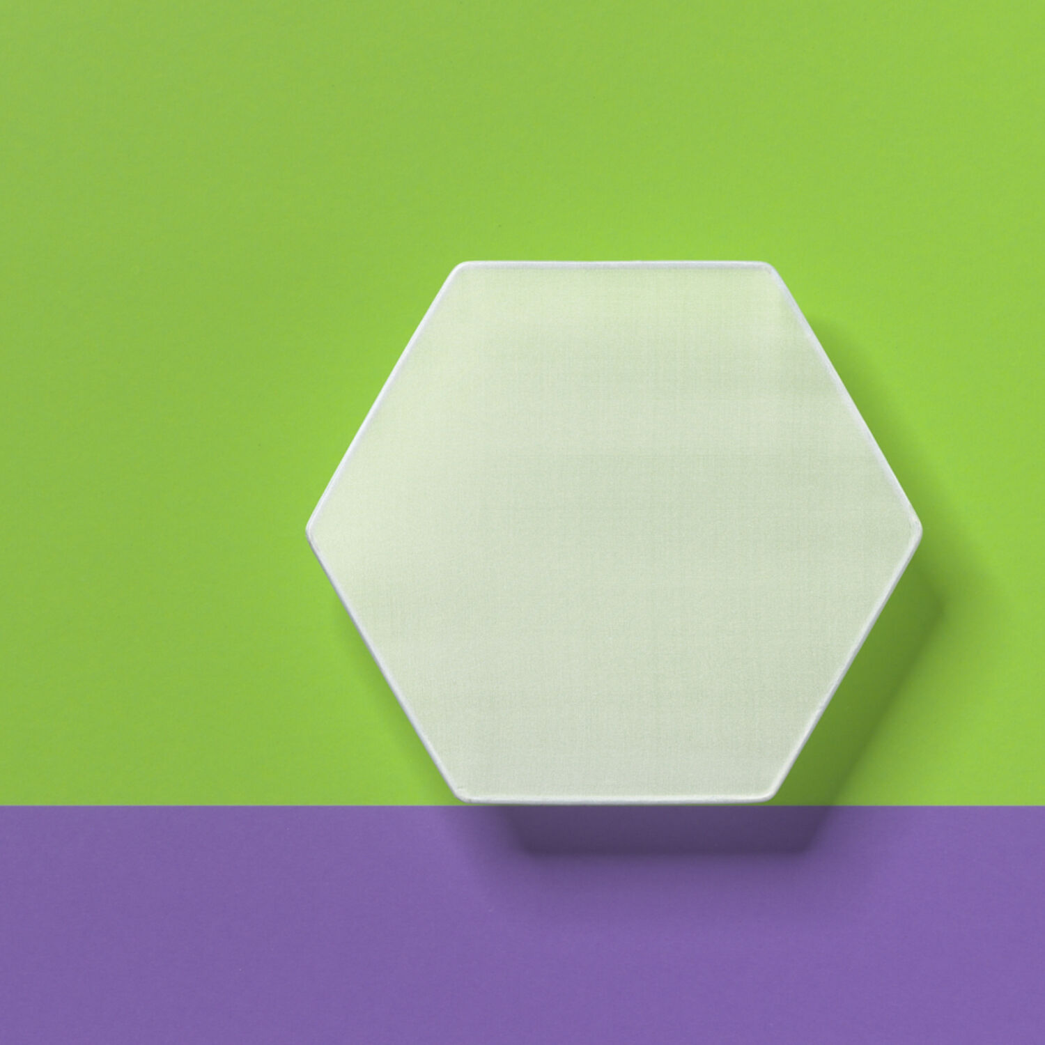 Fensterbild, wei�, Pong� 08, 20 cm Sechseck Bild 2