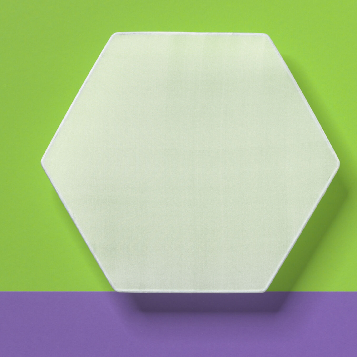 Fensterbild, wei�, Pong� 08, 25 cm Sechseck Bild 2