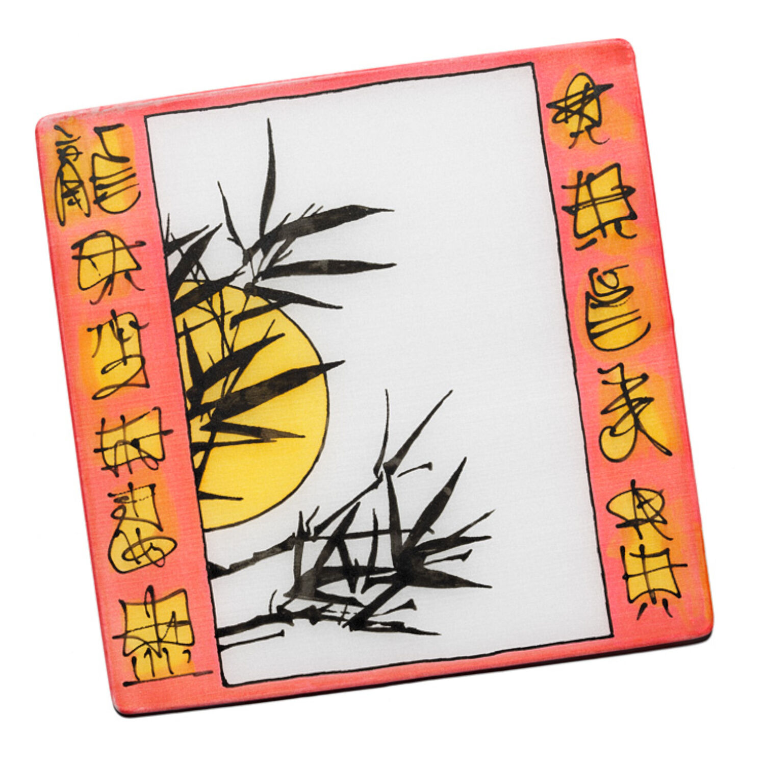 Fensterbild, wei�, Pong� 08, 20x20 cm Quadrat Bild 3