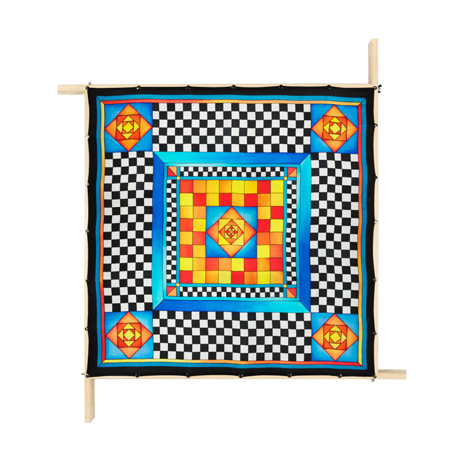 SALE Gutta-Tuch 90x90, Pong� 08, Motiv Square Roses Bild 2