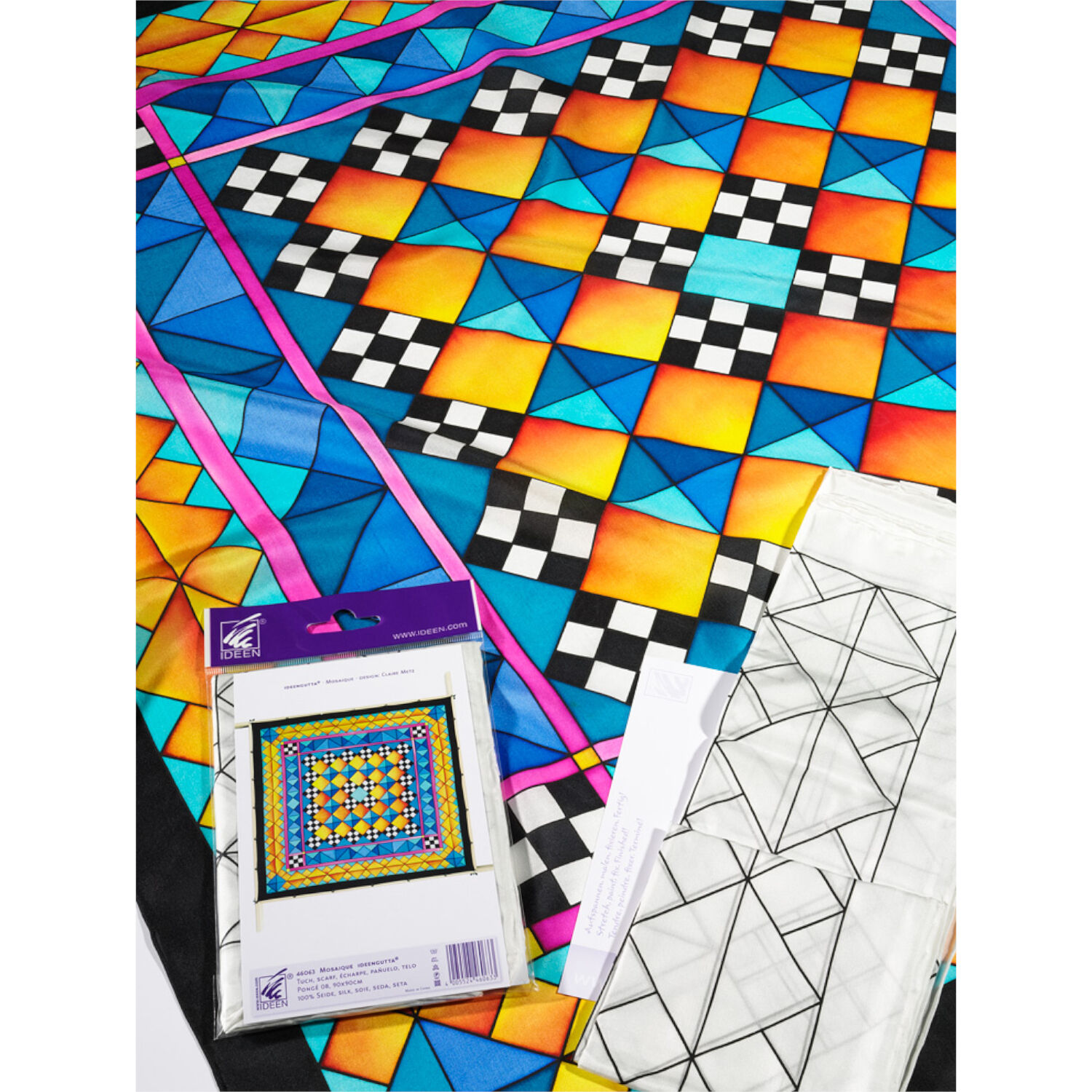 Gutta-Tuch 90x90, Pong� 08, Motiv Mosaique Bild 2