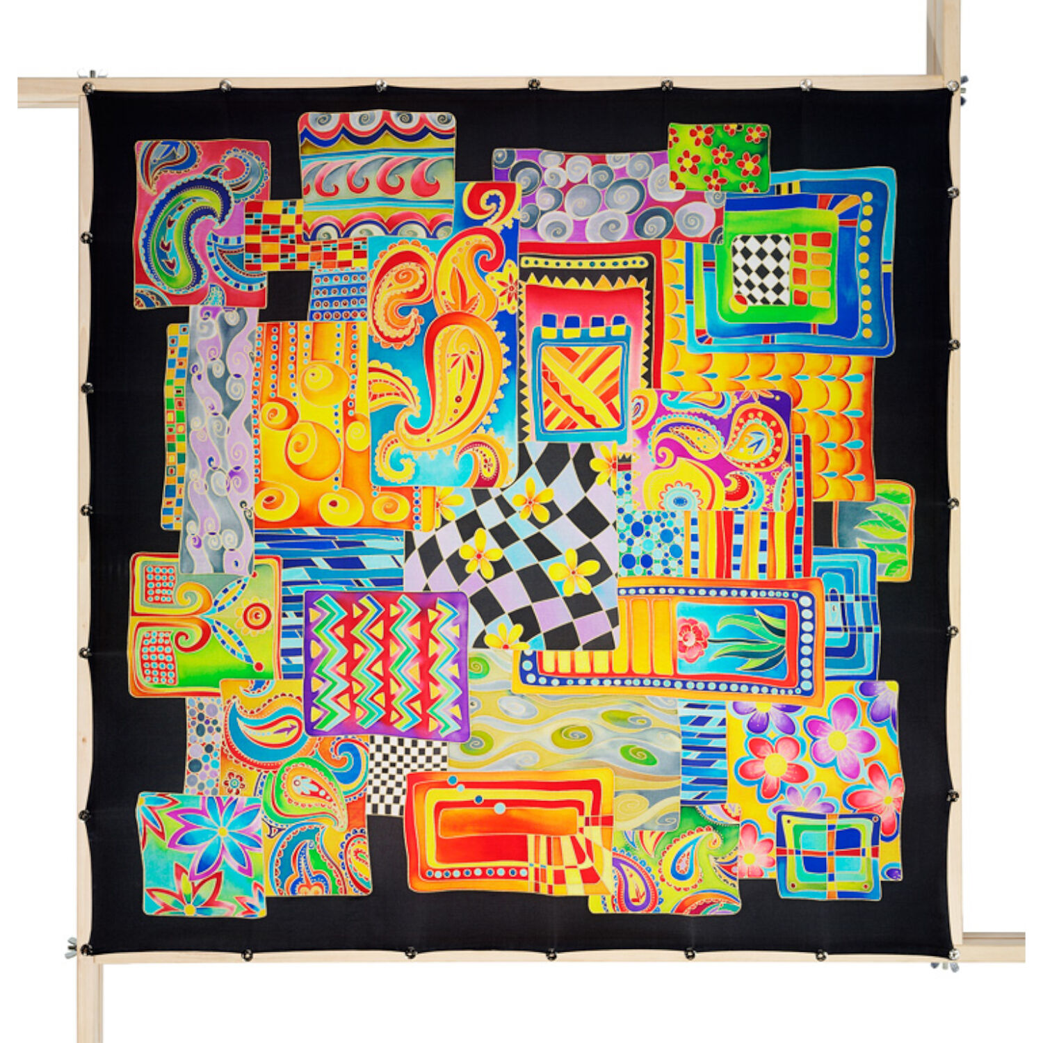 Gutta-Tuch 90x90, Pong� 08, Motiv Patch