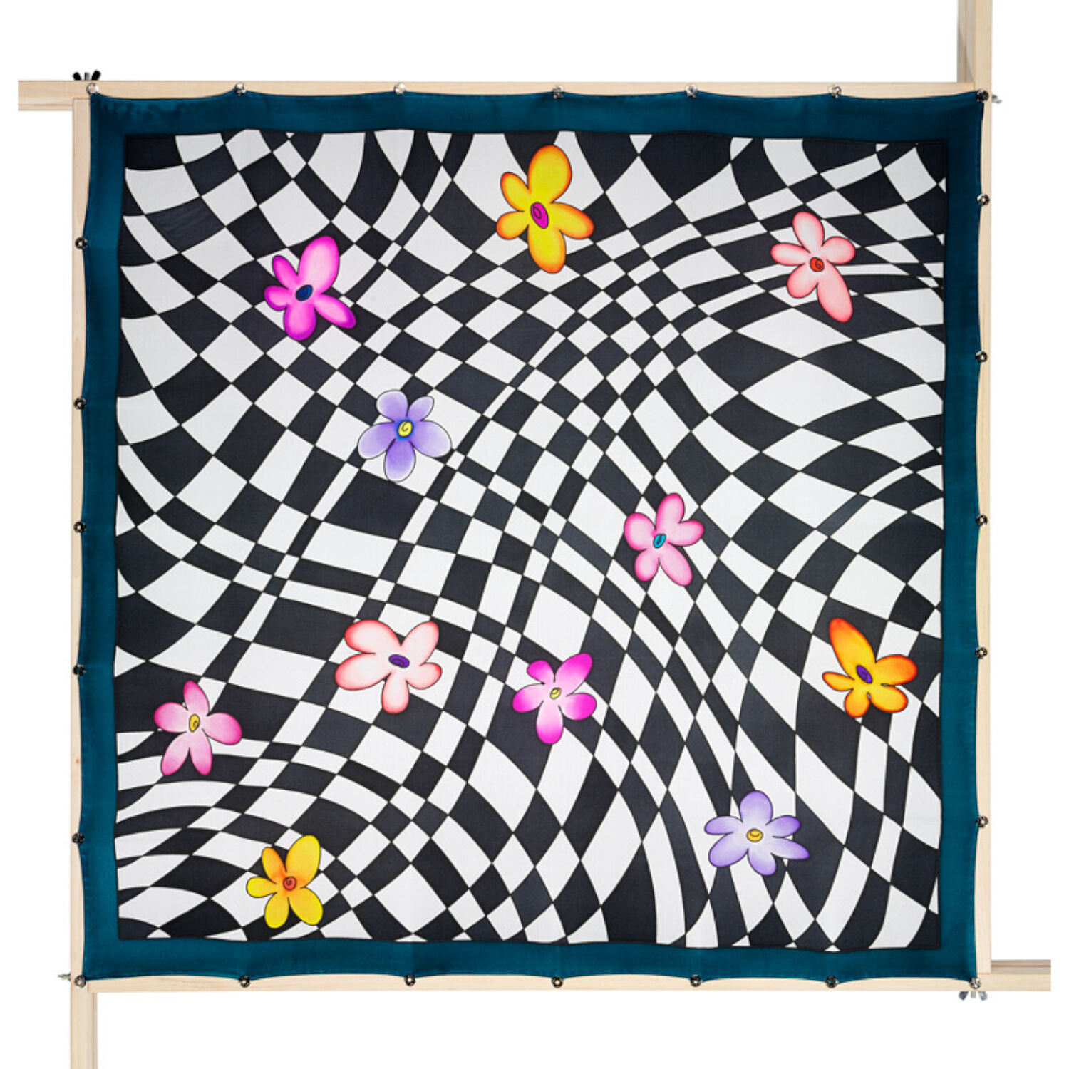 SALE Gutta-Tuch 90x90, Pong� 08, Motiv Dynamic