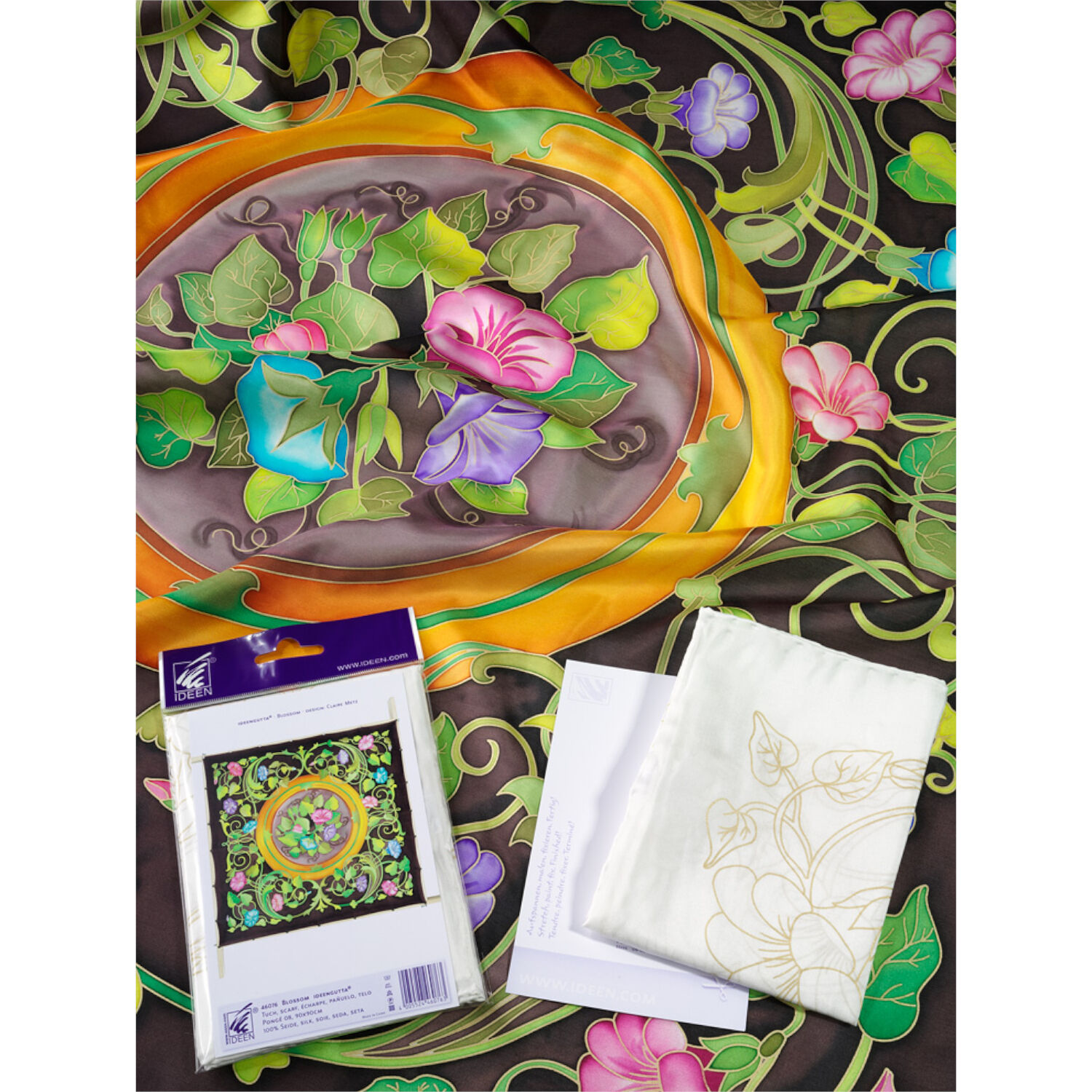 Gutta-Tuch 90x90, Pong� 08, Motiv Blossom Bild 2