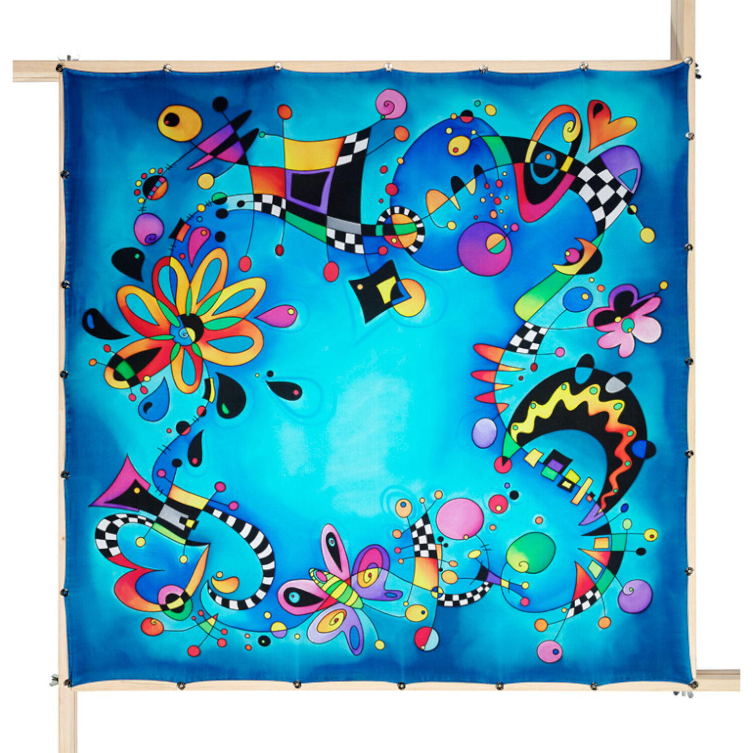 SALE Gutta-Tuch 90x90, Pong� 08, Motiv Billy