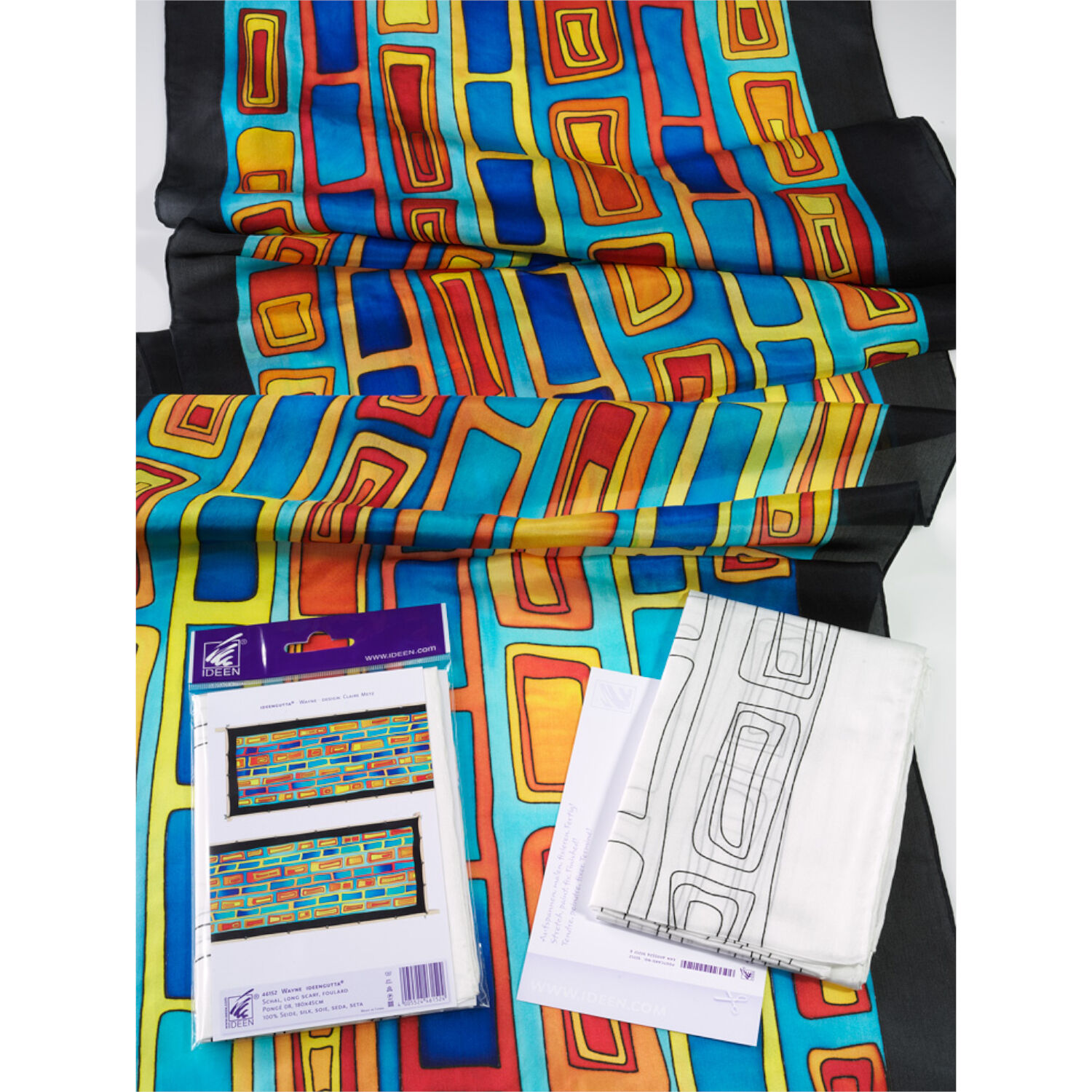 SALE Gutta-Schal 180x45, Pong� 08, Motiv Wayne Bild 2