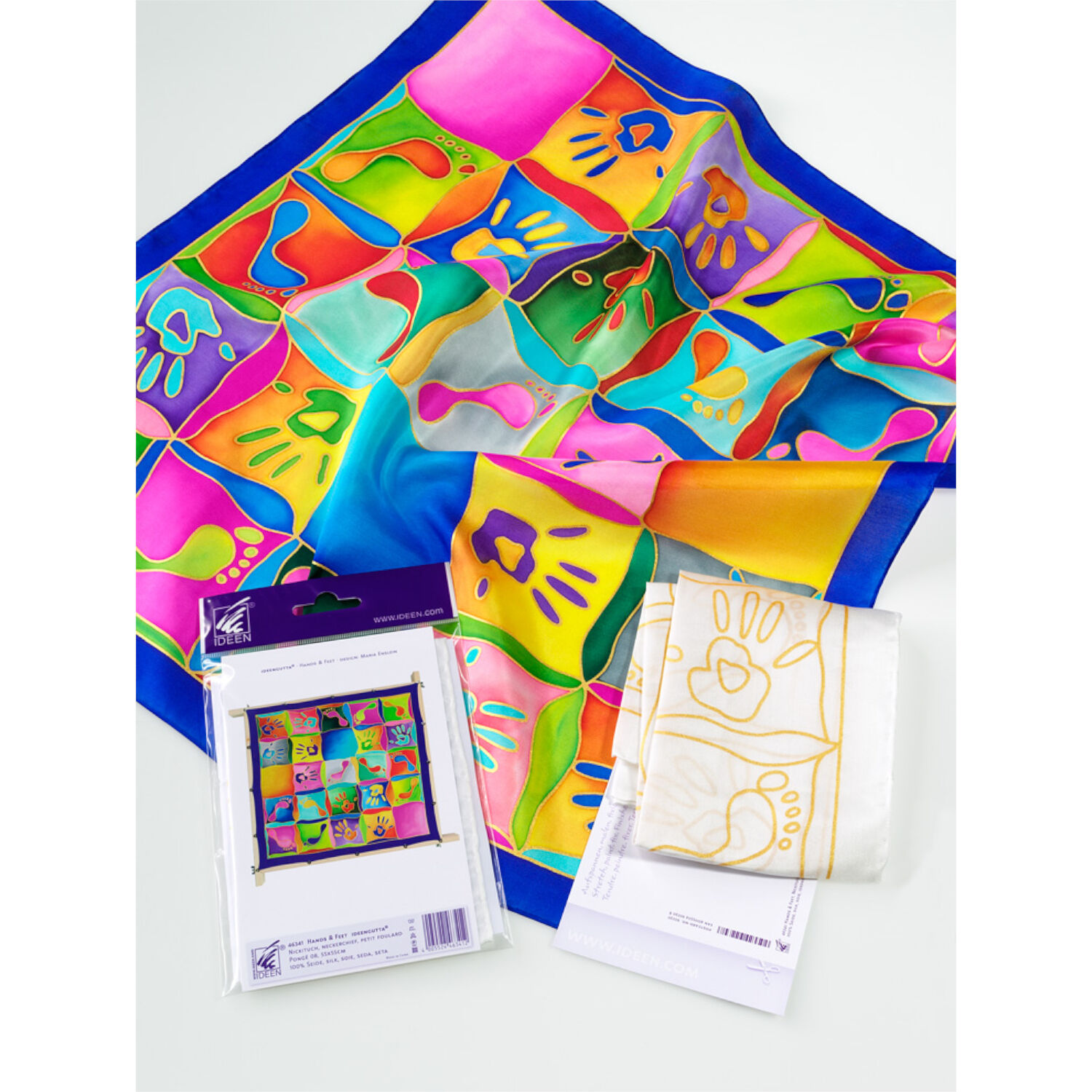 Gutta-Tuch 55x55, Pong� 08, Motiv Hands & Feet Bild 2