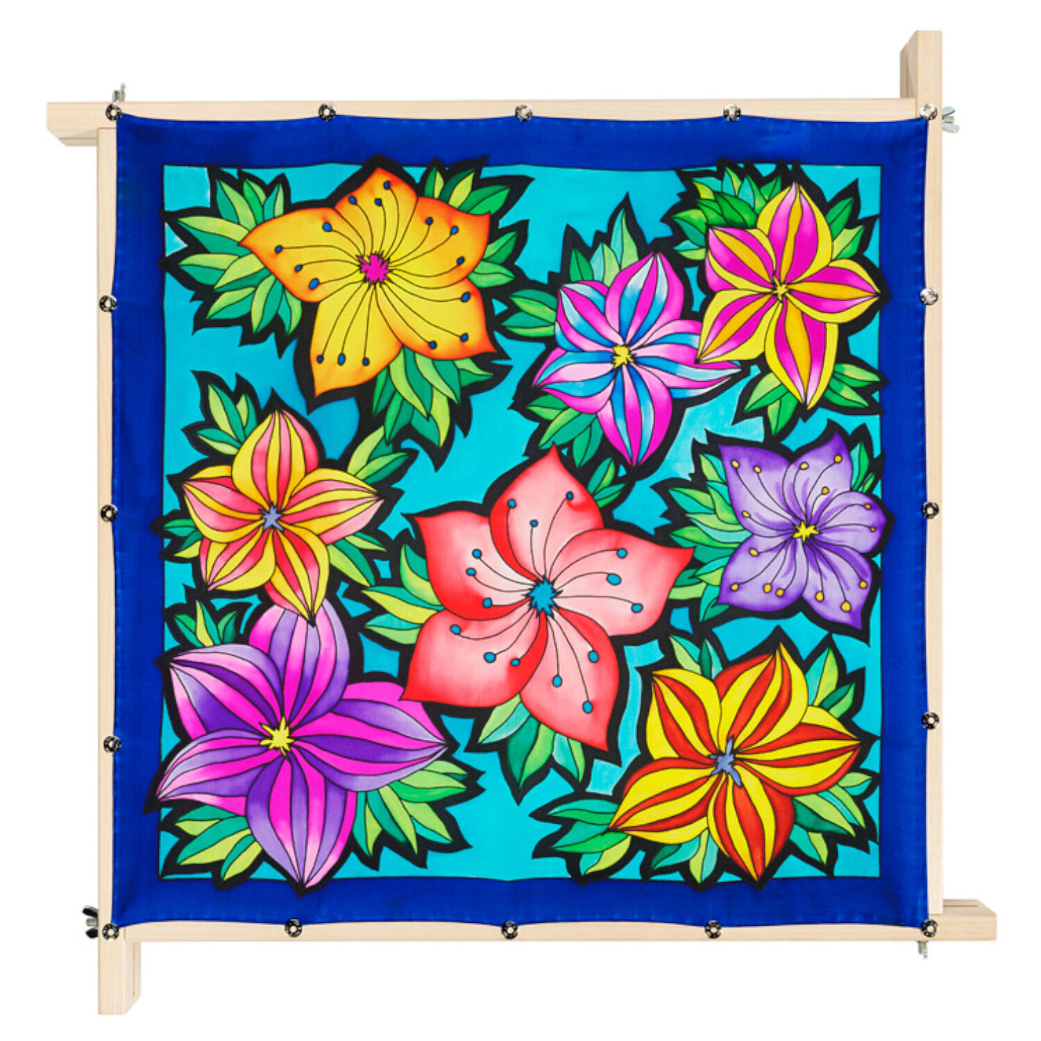 Gutta-Tuch 55x55, Pong� 08, Motiv Bouquet