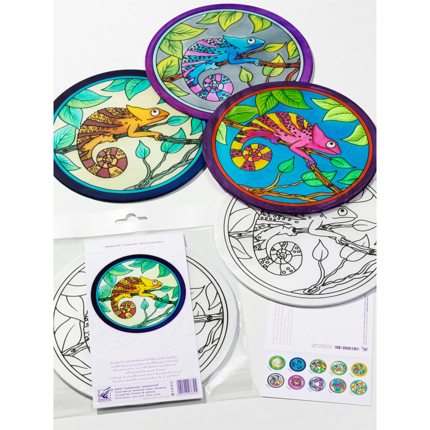 Gutta-Fensterbild 20cm, Pong� 08, Chameleon Bild 2