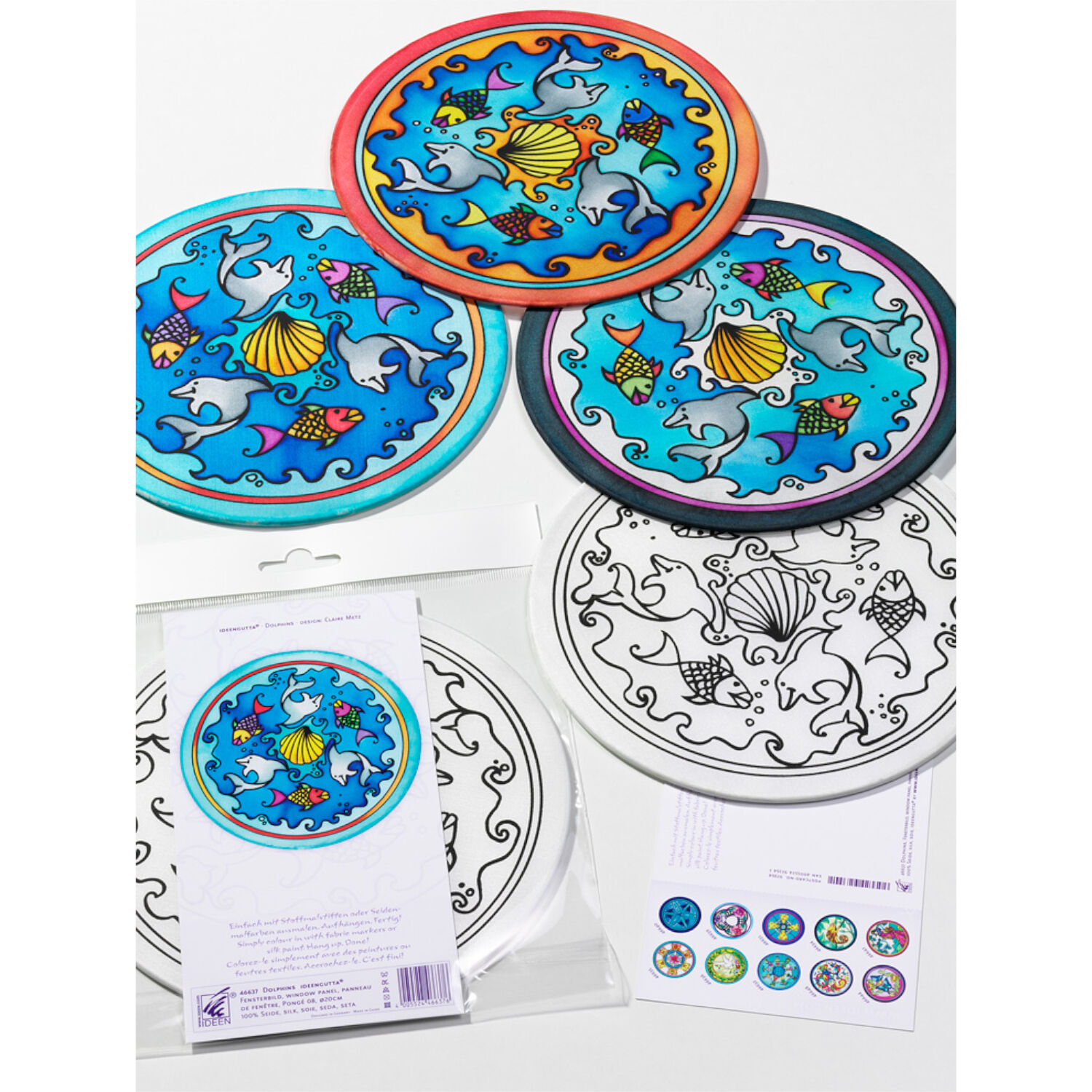 Gutta-Fensterbild 20cm, Pong� 08, Dolphins Bild 2