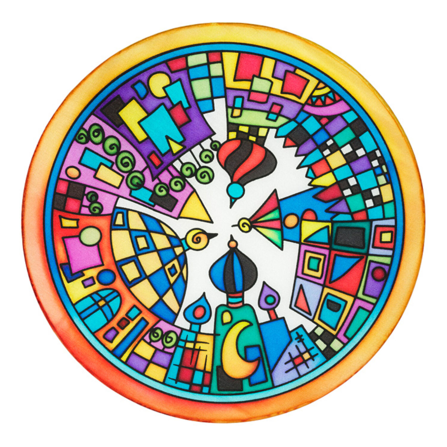 Gutta-Fensterbild 20cm, Pong� 08, Chicago