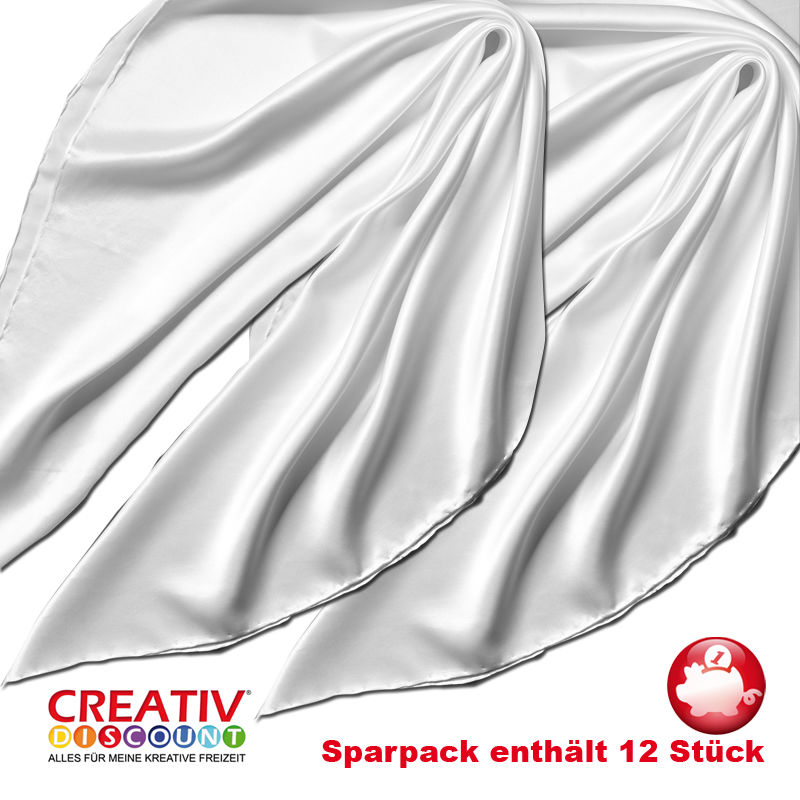 Seiden-Tuch Sparpack, Crpe Satin 12,5, ca.110x110cm, 12 Stck