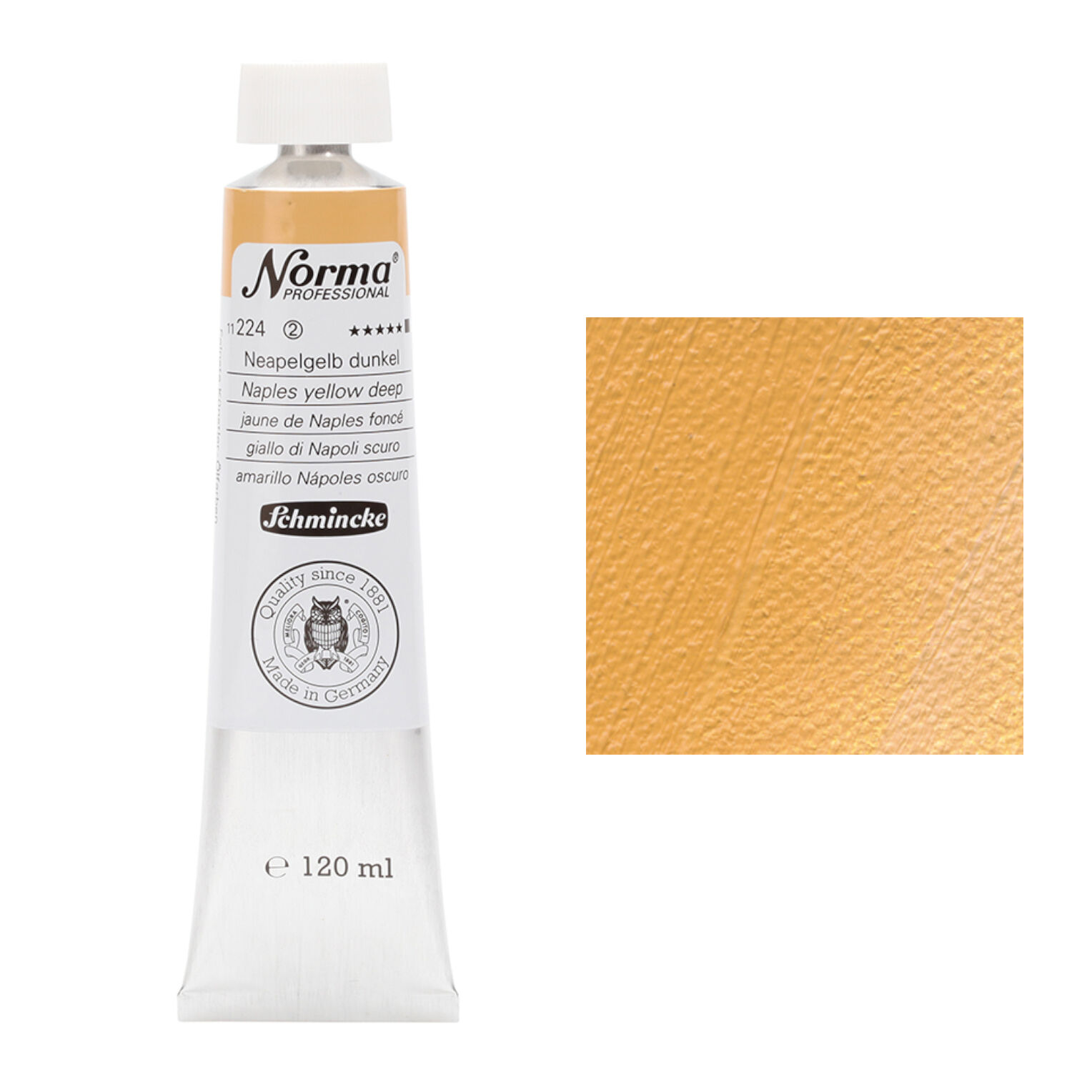 Schmincke Norma Prof. 120ml, Neapelgelb dunkel