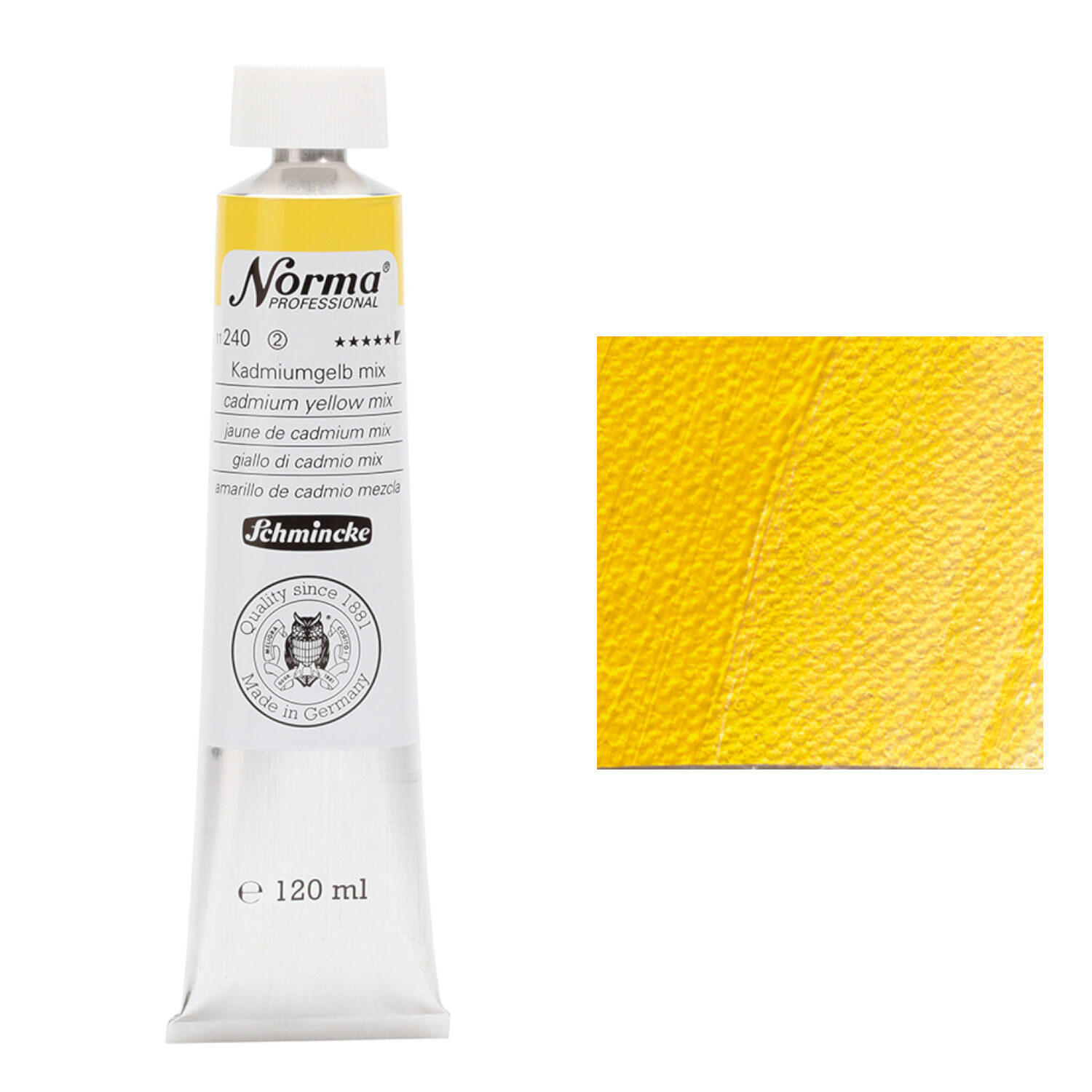 Schmincke Norma Prof., 120ml, Kadmiumgelb Mix