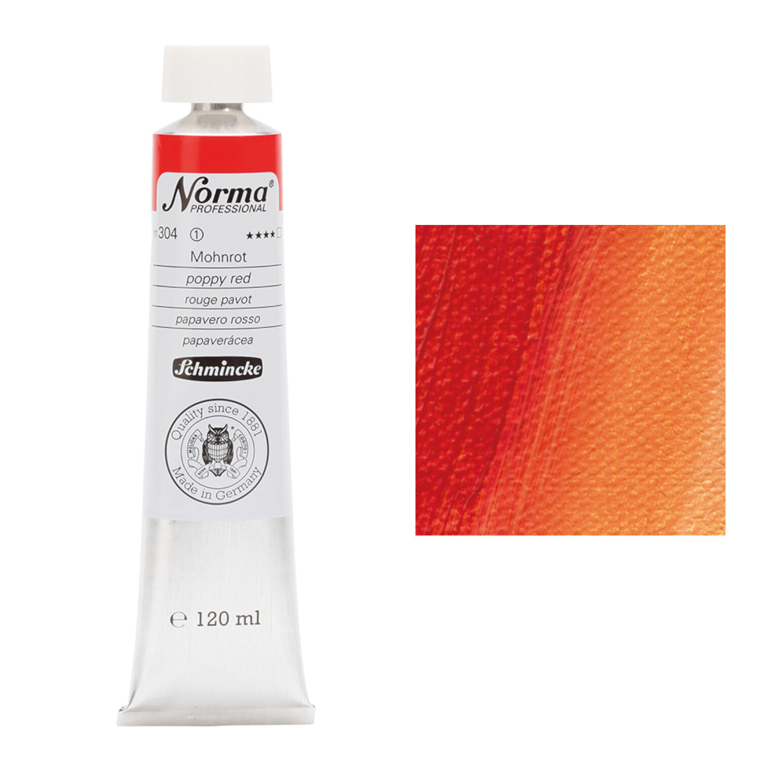 Schmincke Norma Professional, 120 ml, Mohnrot