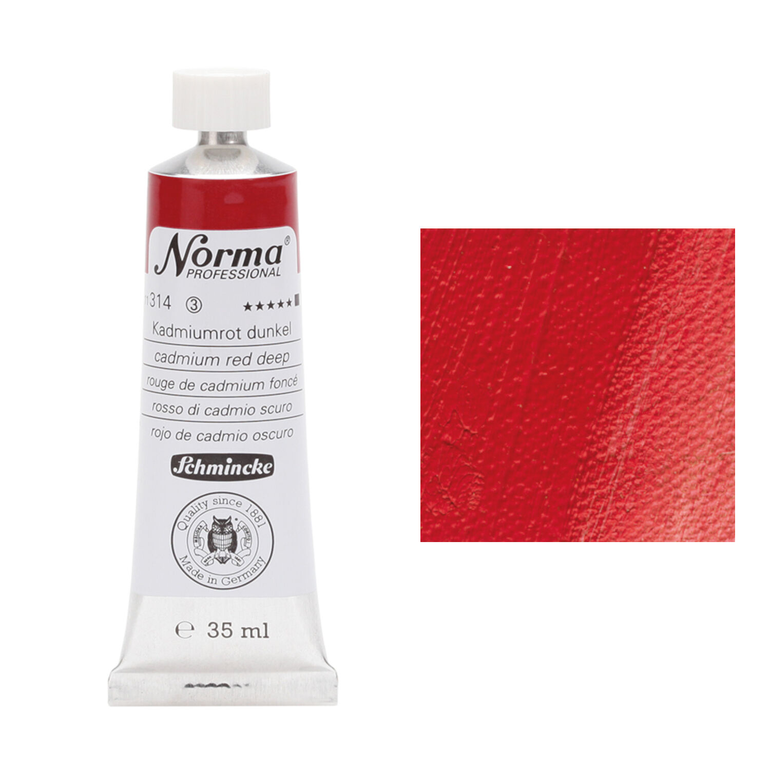 Schmincke Norma Prof., 35 ml, Kadmiumrot dunkel