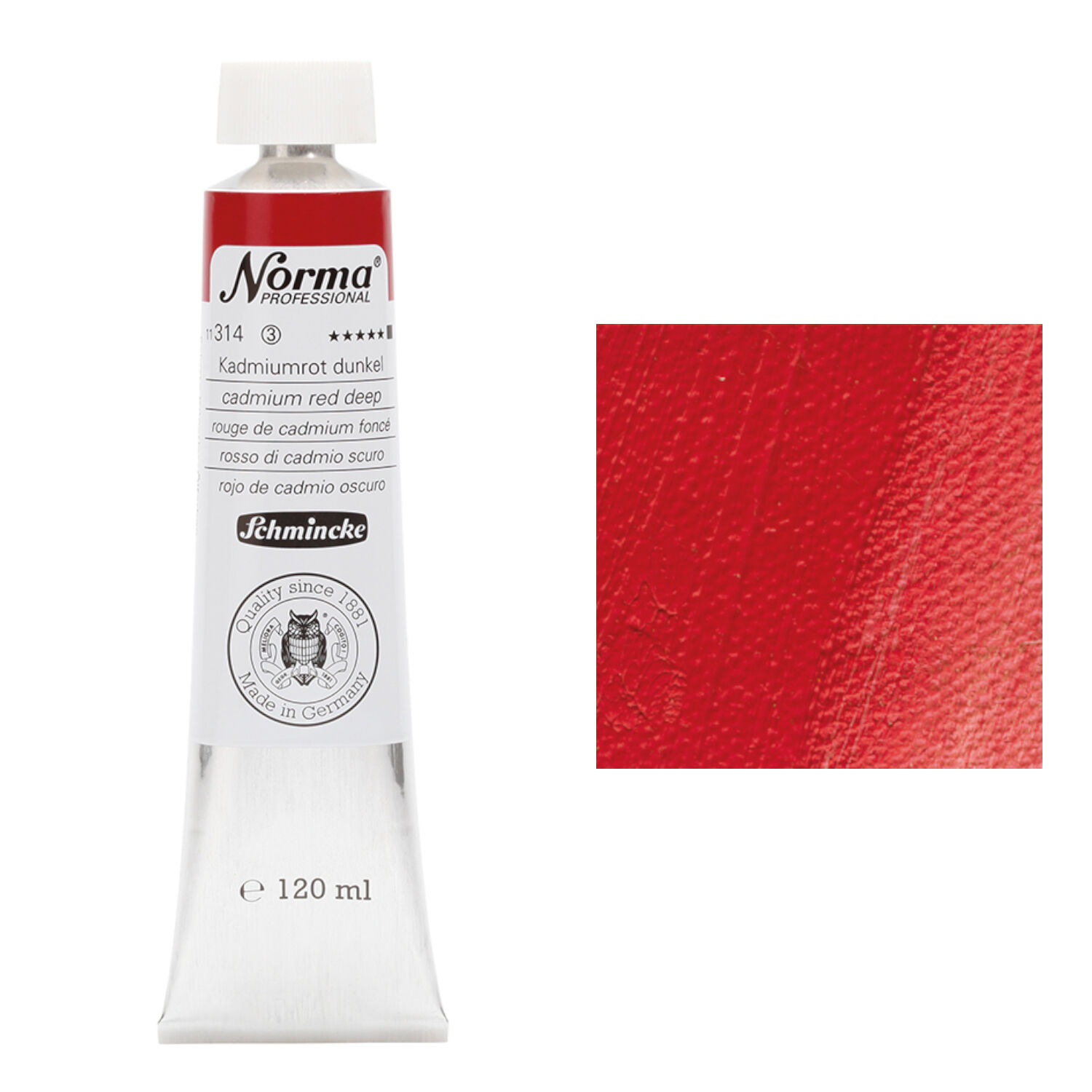 Schmincke Norma Prof. 120 ml, Kadmiumrot dunkel
