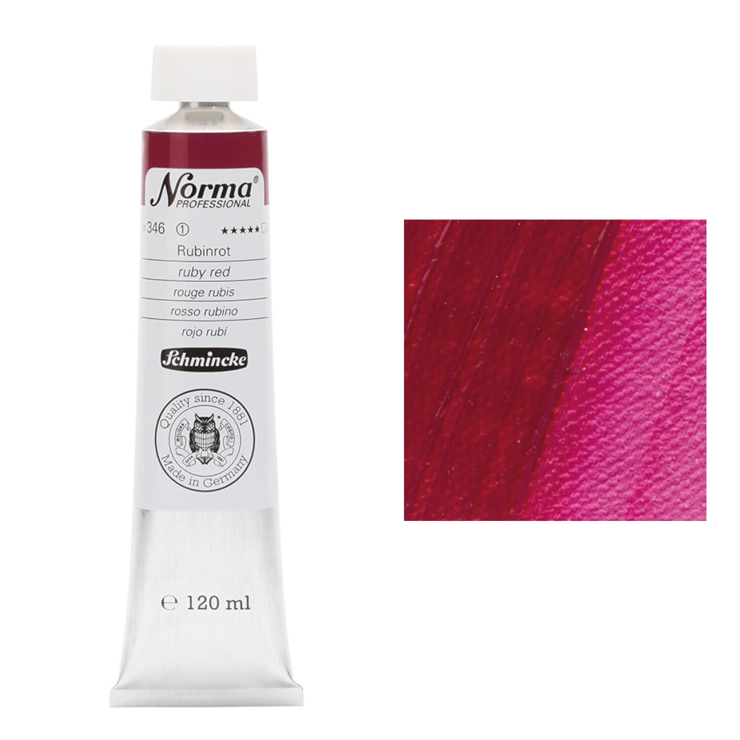Schmincke Norma Professional, 120 ml, Rubinrot
