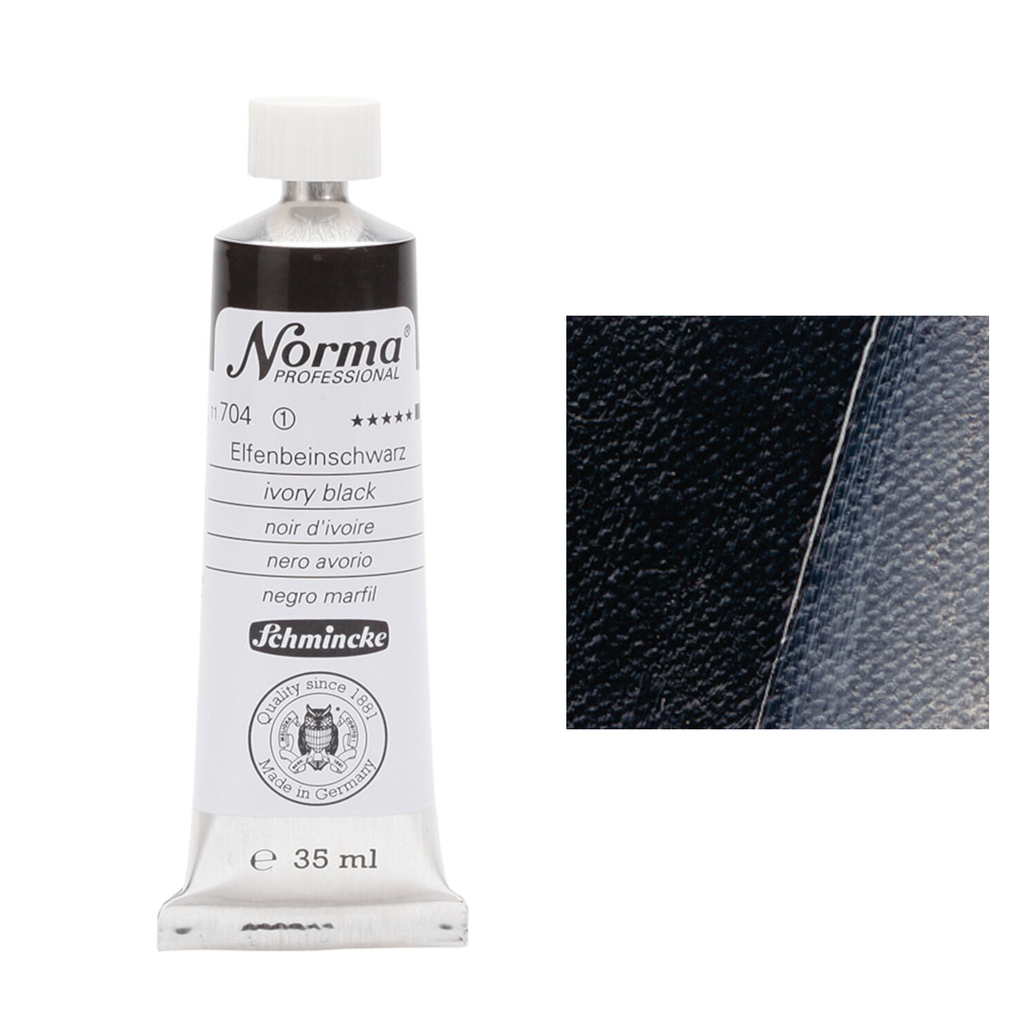Schmincke Norma Prof., 35 ml, Elfenbeinschwarz
