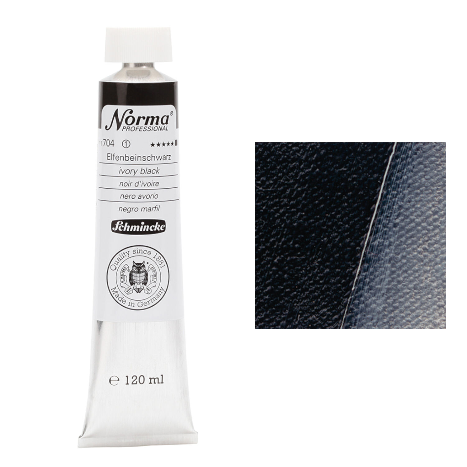 Schmincke Norma Prof. 120 ml, Elfenbeinschwarz