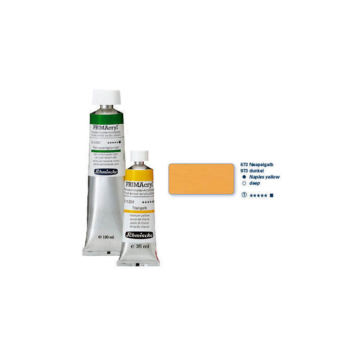 PRIMAcryl Farbe, 120ml, Neapelgelb dunkel