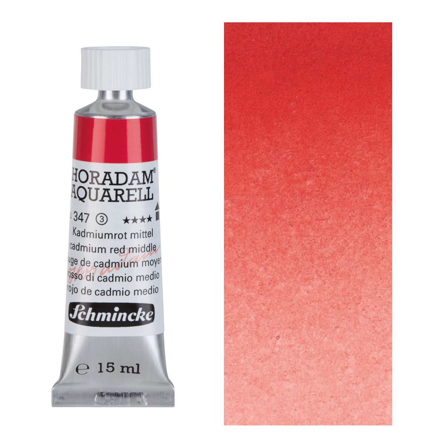 HORADAM AQUARELL, Kadmiumrot mittel, Tube, 15 ml