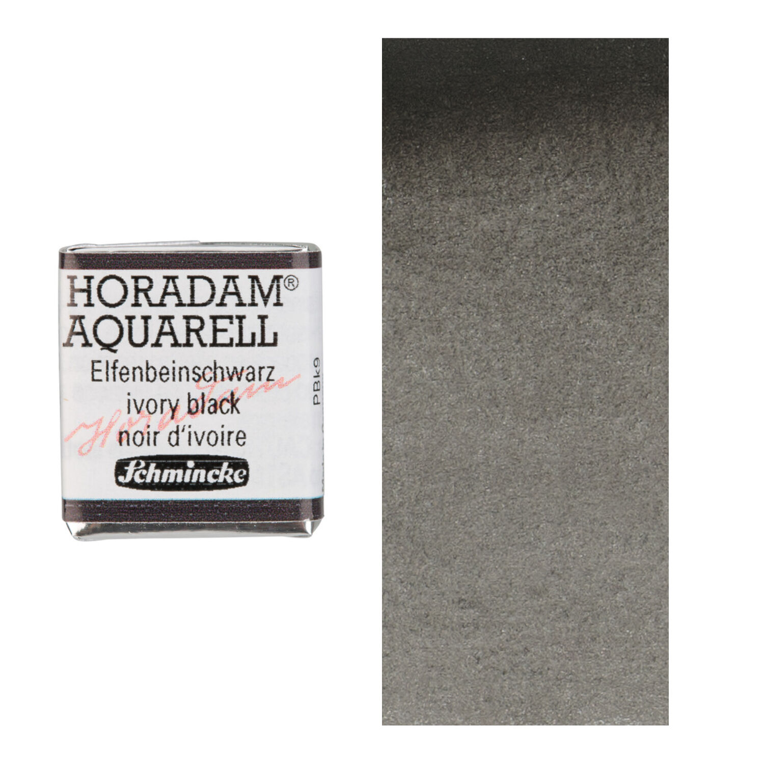 Horadam Aquarell 1/2 Npfchen, Elfenbeinschwarz
