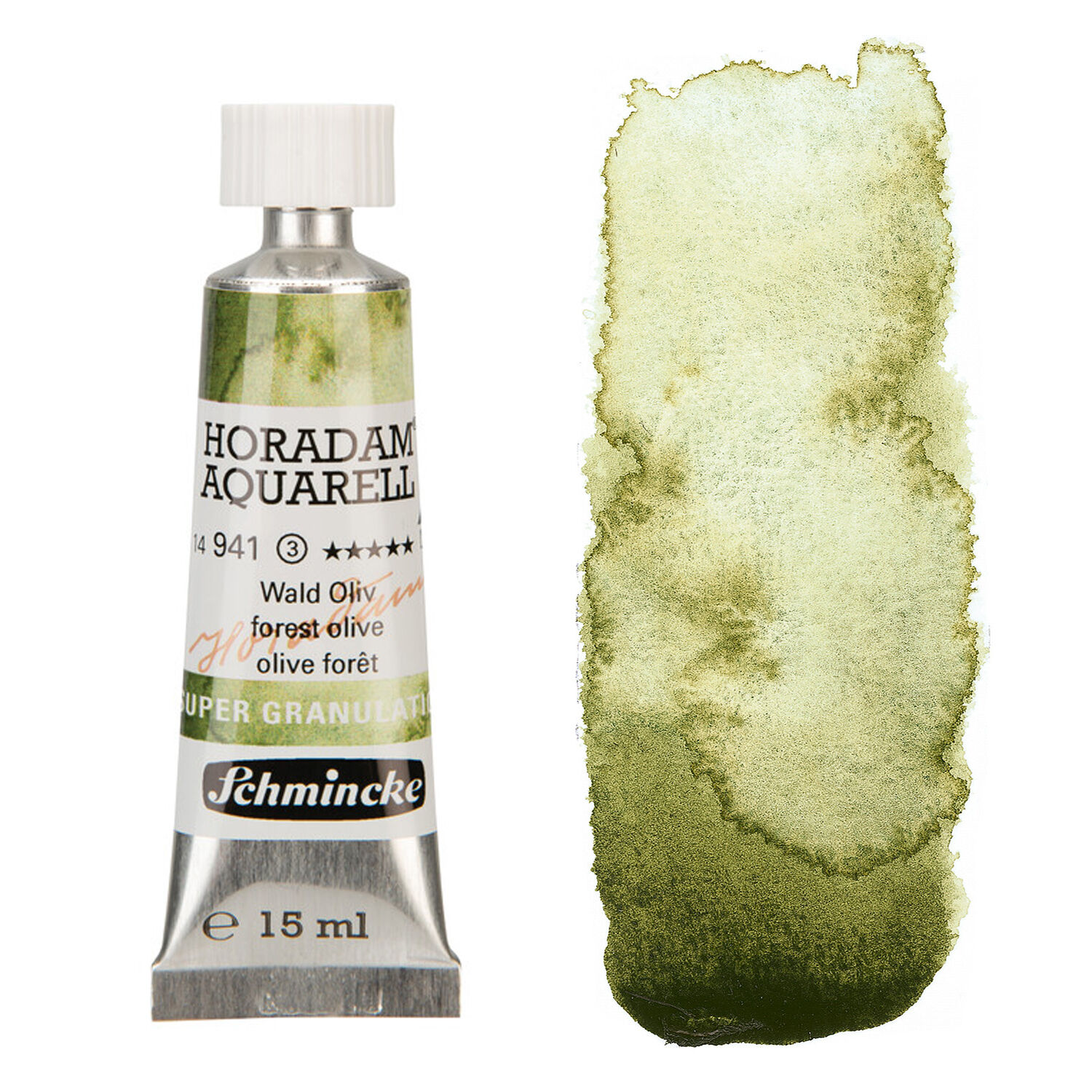 NEU Horadam Aquarell Super Granulation, Tube 15ml, Wald Oliv