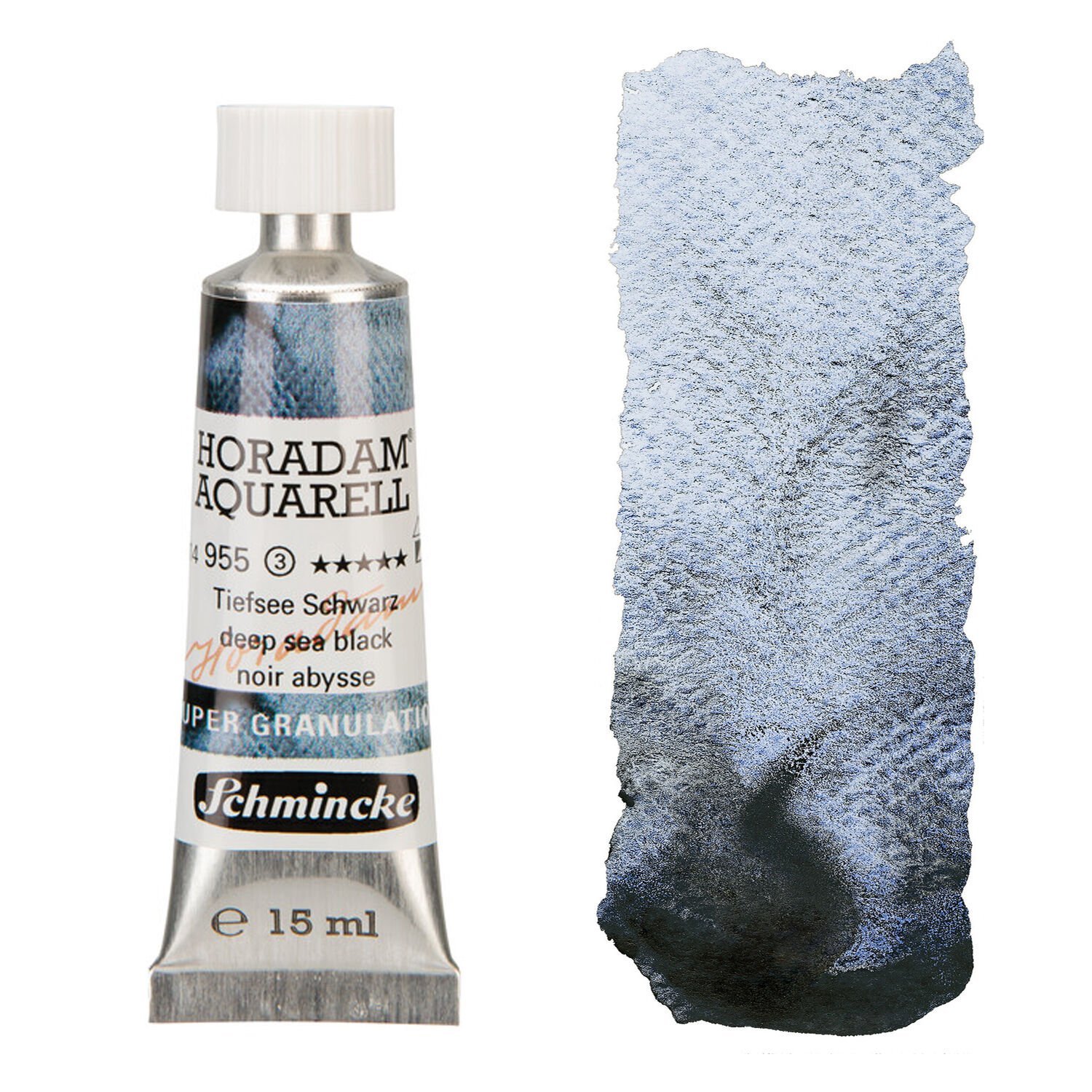 NEU Horadam Aquarell Super Granulation, Tube 15ml, Tiefsee Schwarz