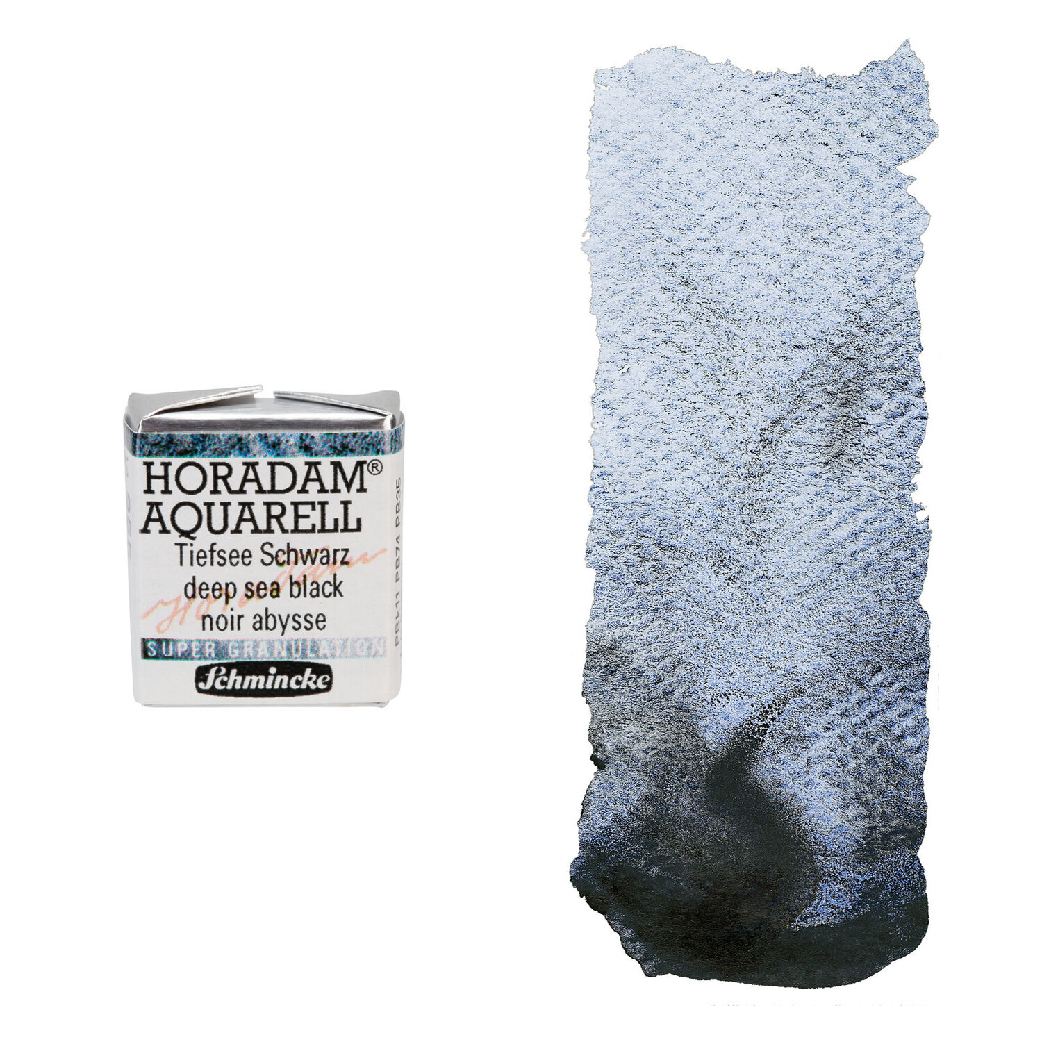 NEU Horadam Aquarell Super Granulation, 1/2 Npfchen, Tiefsee Schwarz