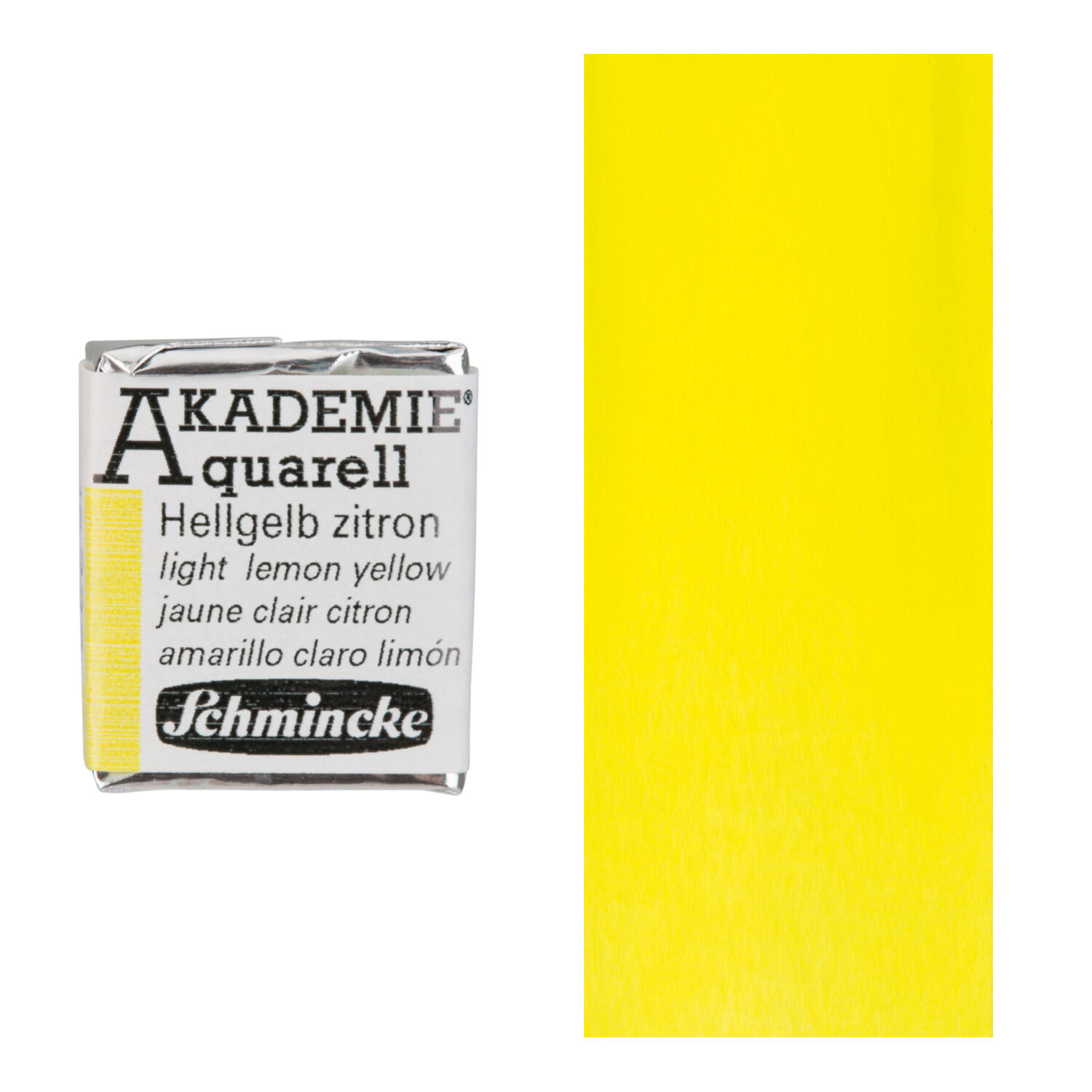 Akademie-Aquarellfarbe 1/2 Napf, Hellgelb zitron