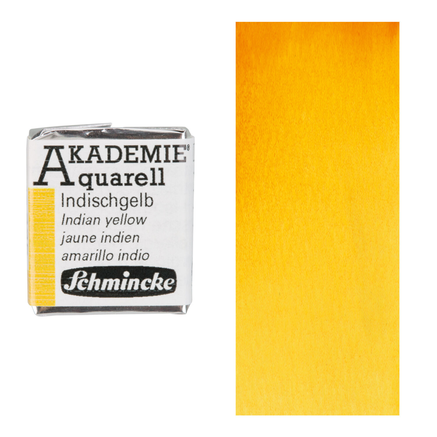 Akademie-Aquarellfarbe 1/2 Napf, Indischgelb