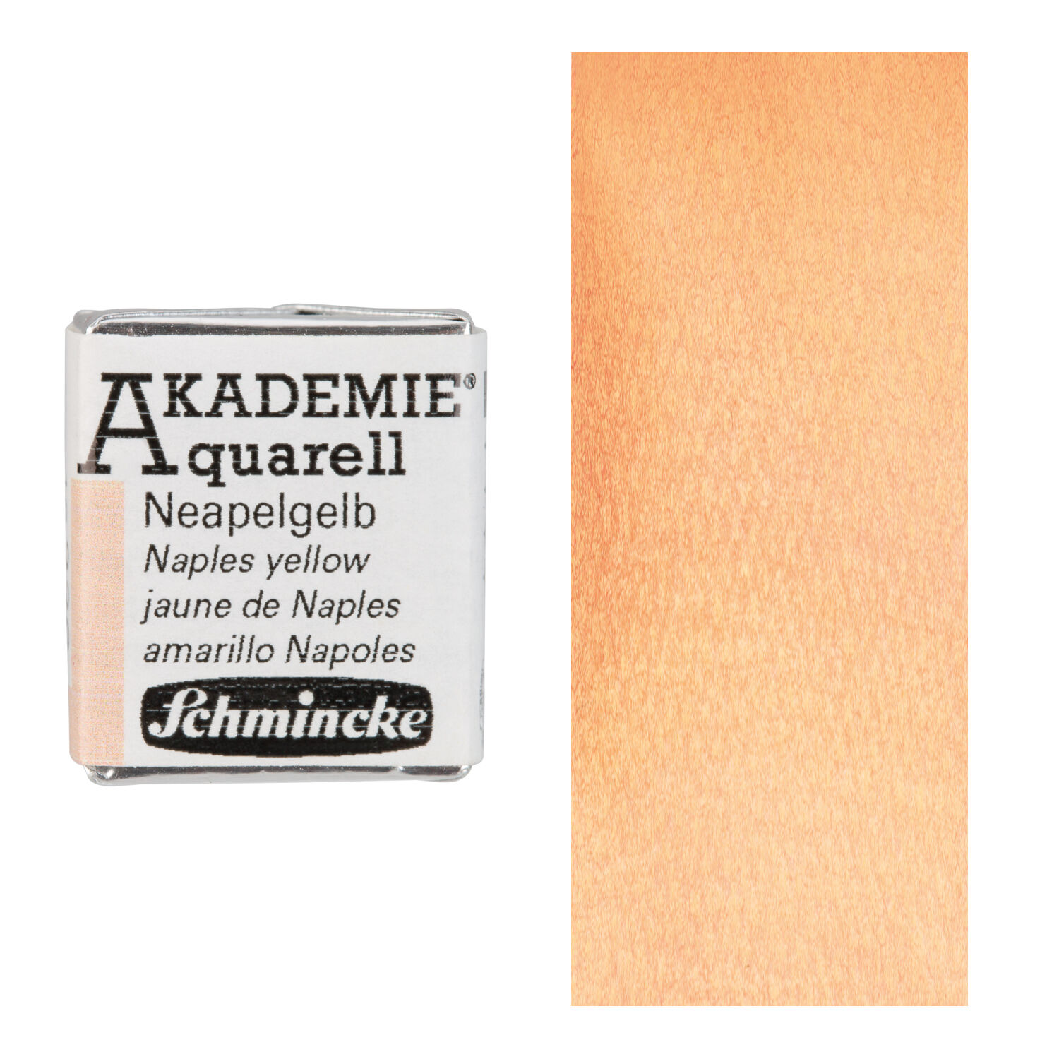 Akademie-Aquarellfarbe 1/2 Napf, Neapelgelb