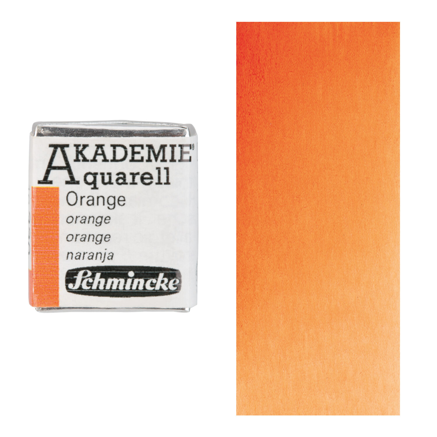 Akademie-Aquarellfarbe 1/2 Napf, Orange