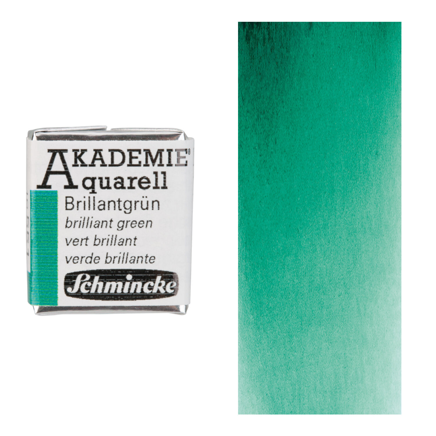 Akademie-Aquarellfarbe 1/2 Napf, Brilliantgrün