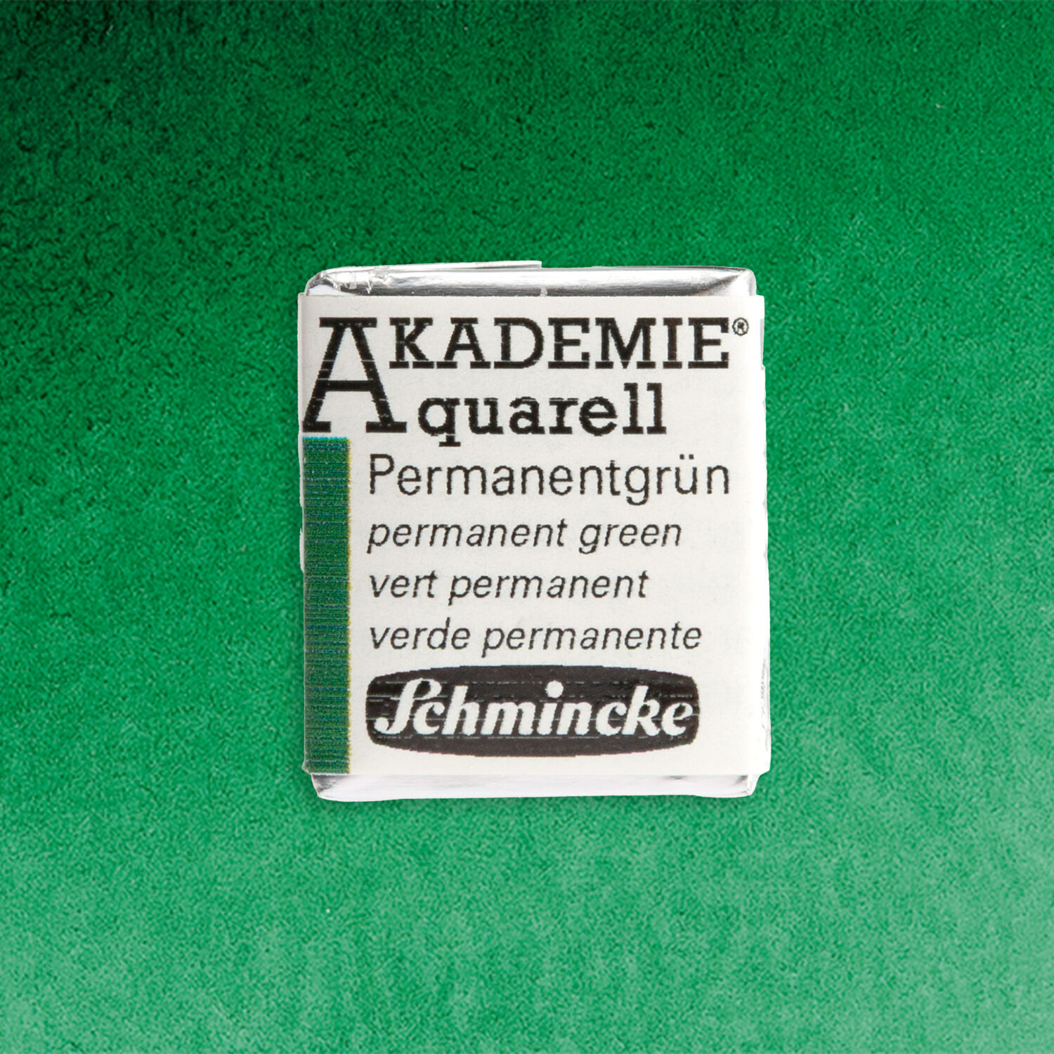 Akademie-Aquarellfarbe 1/2 Napf, Permanentgr�n