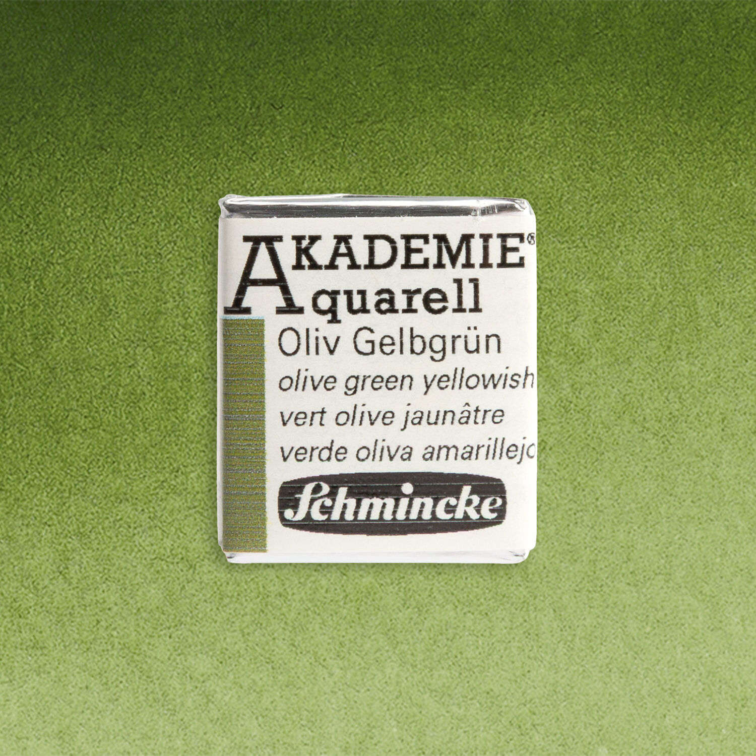 Akademie-Aquarellfarbe 1/2 Napf, Oliv Gelbgr�n
