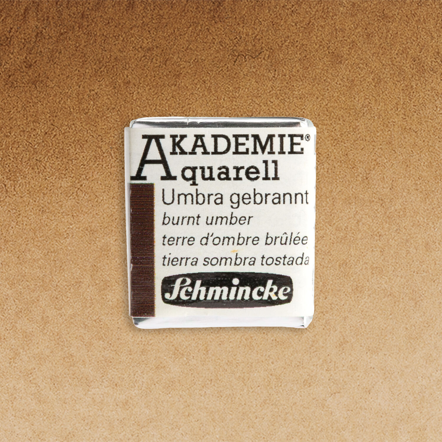 Akademie-Aquarellfarbe 1/2 Napf, Umbra gebrannt