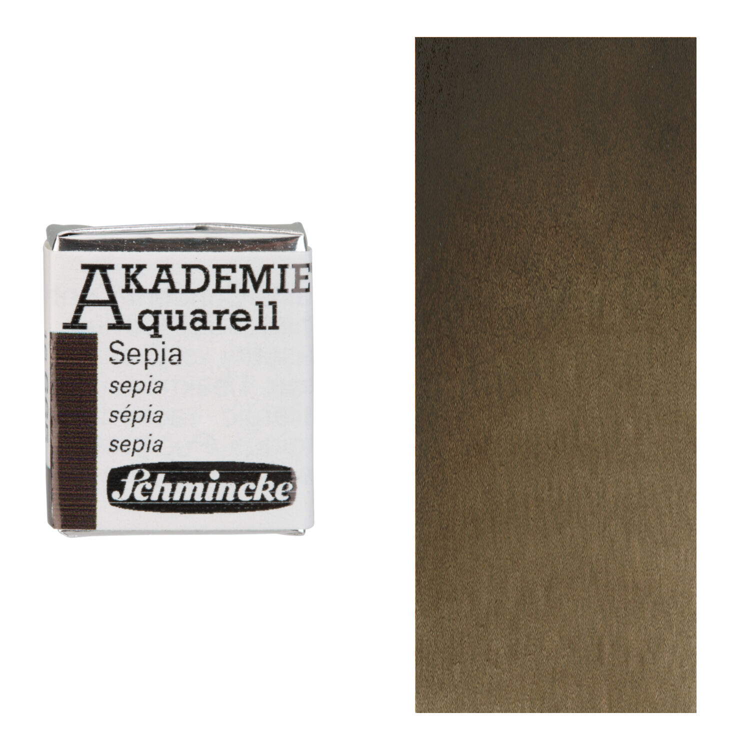 Akademie-Aquarellfarbe 1/2 Napf, Sepia