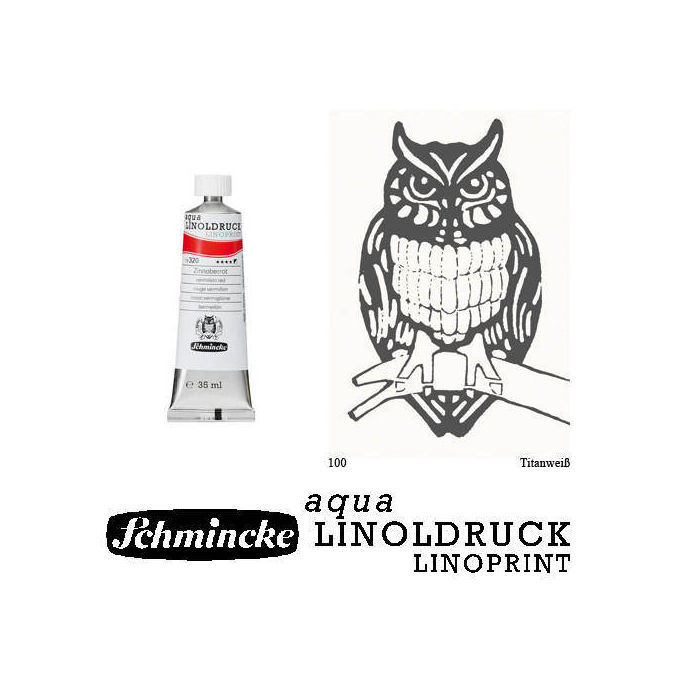 aqua-Linoldruck Farbe, 35ml, Titanwei