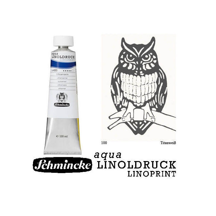 aqua-Linoldruck Farbe, 120ml, Titanwei