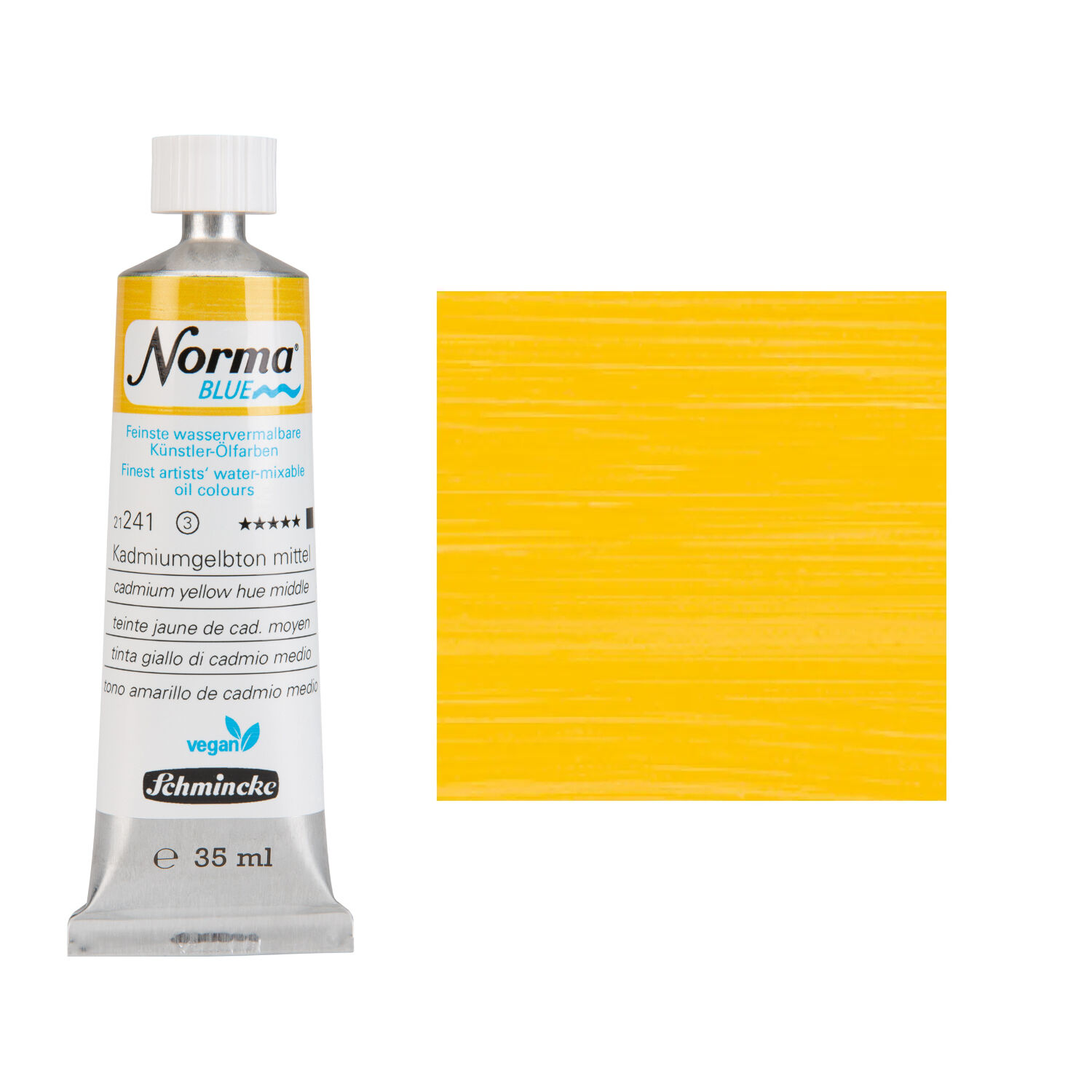 NEU Schmincke Norma BLUE, wasservermalbare lfarbe, 35 ml, Kadmiumgelbton mittel