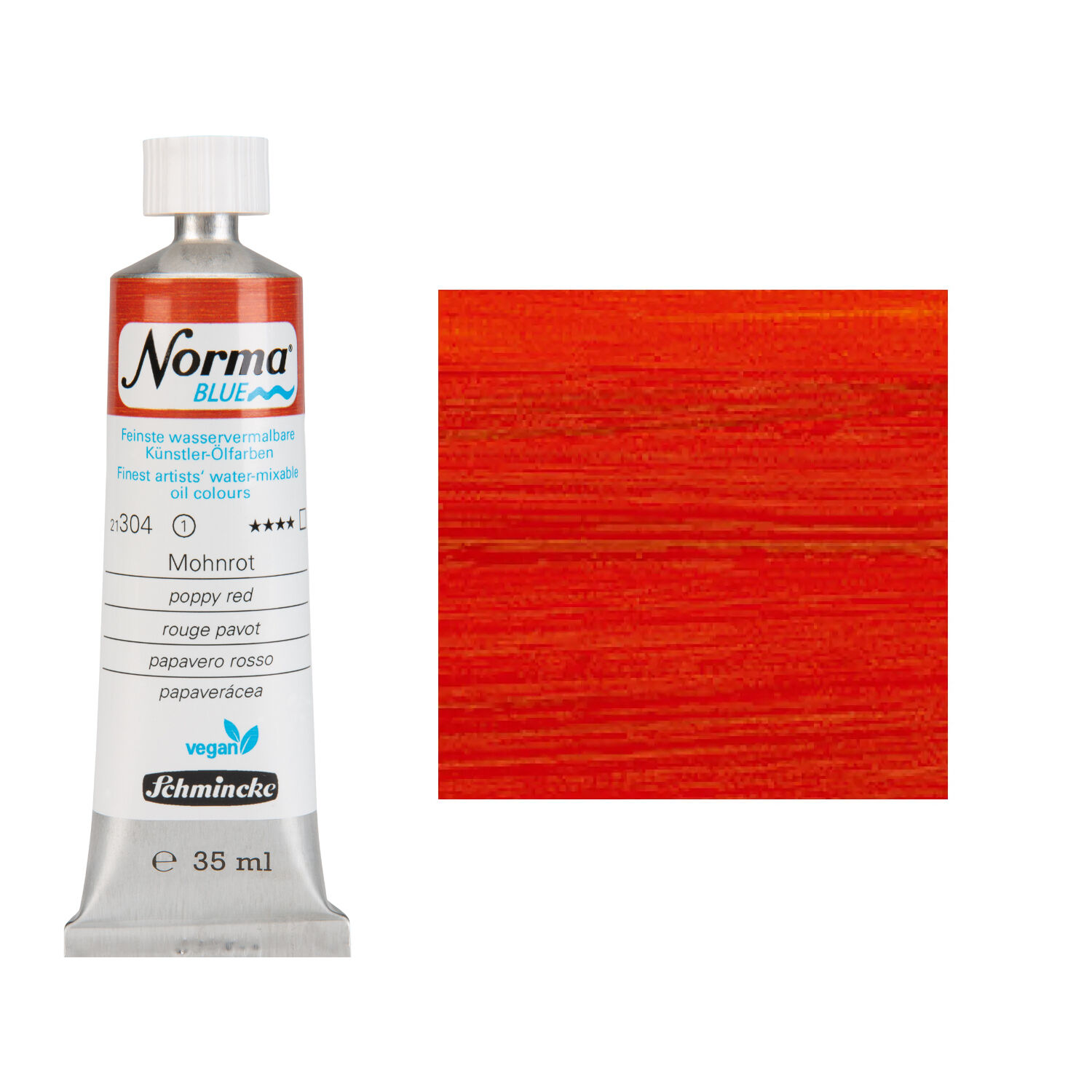 NEU Schmincke Norma BLUE, wasservermalbare lfarbe, 35 ml, Mohnrot
