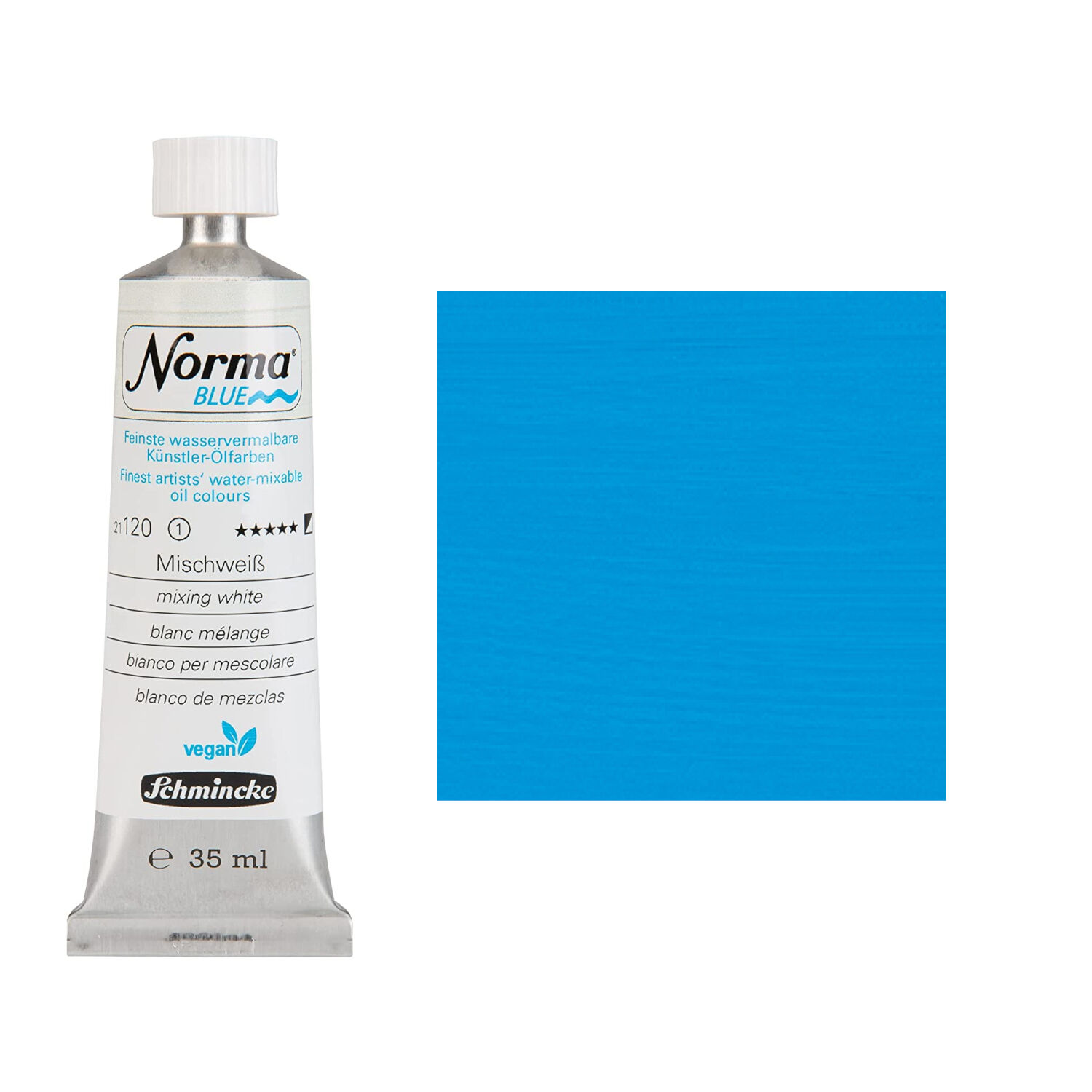 NEU Schmincke Norma BLUE, wasservermalbare Ölfarbe, 35 ml, Azurblau