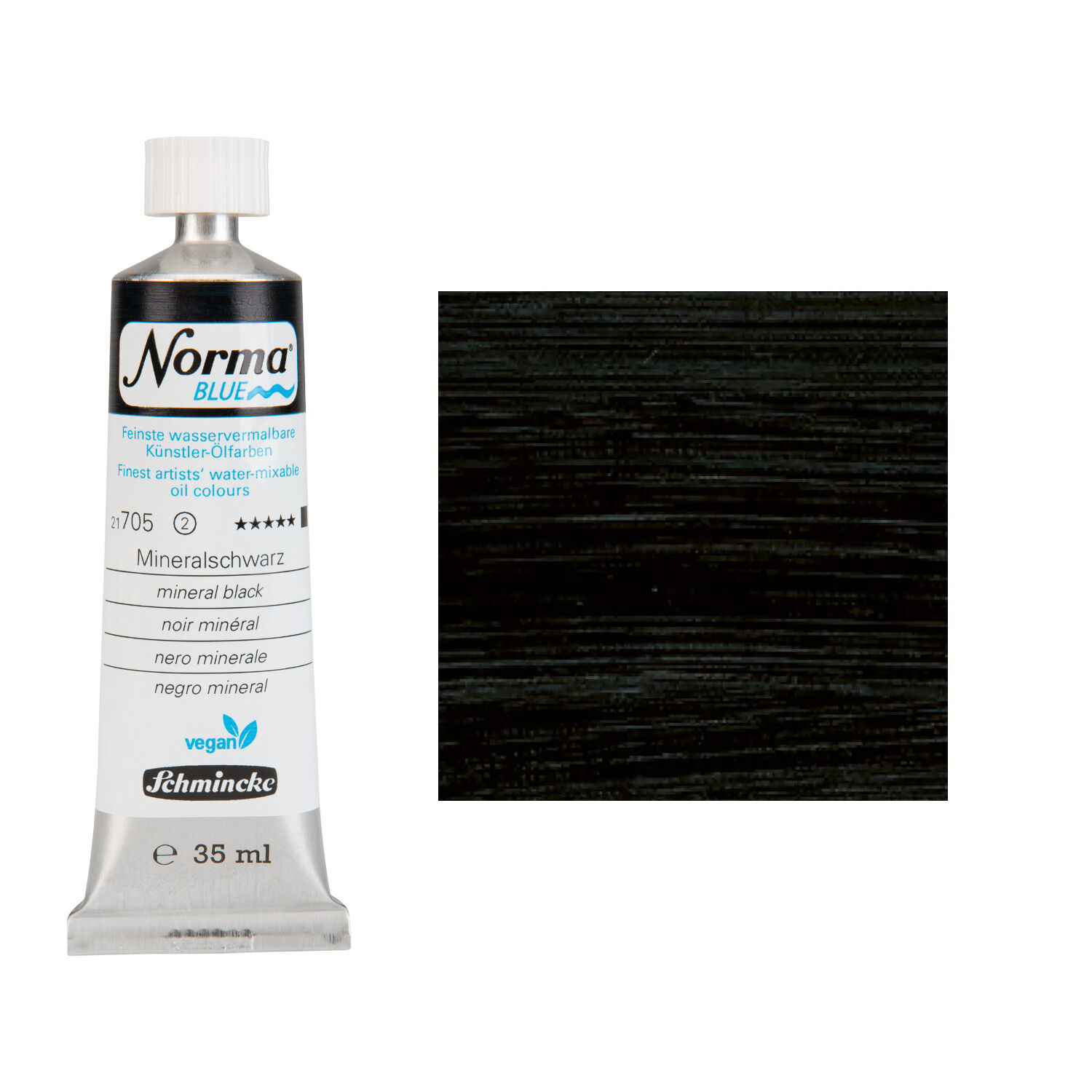 NEU Schmincke Norma BLUE, wasservermalbare lfarbe, 35 ml, Mineralschwarz