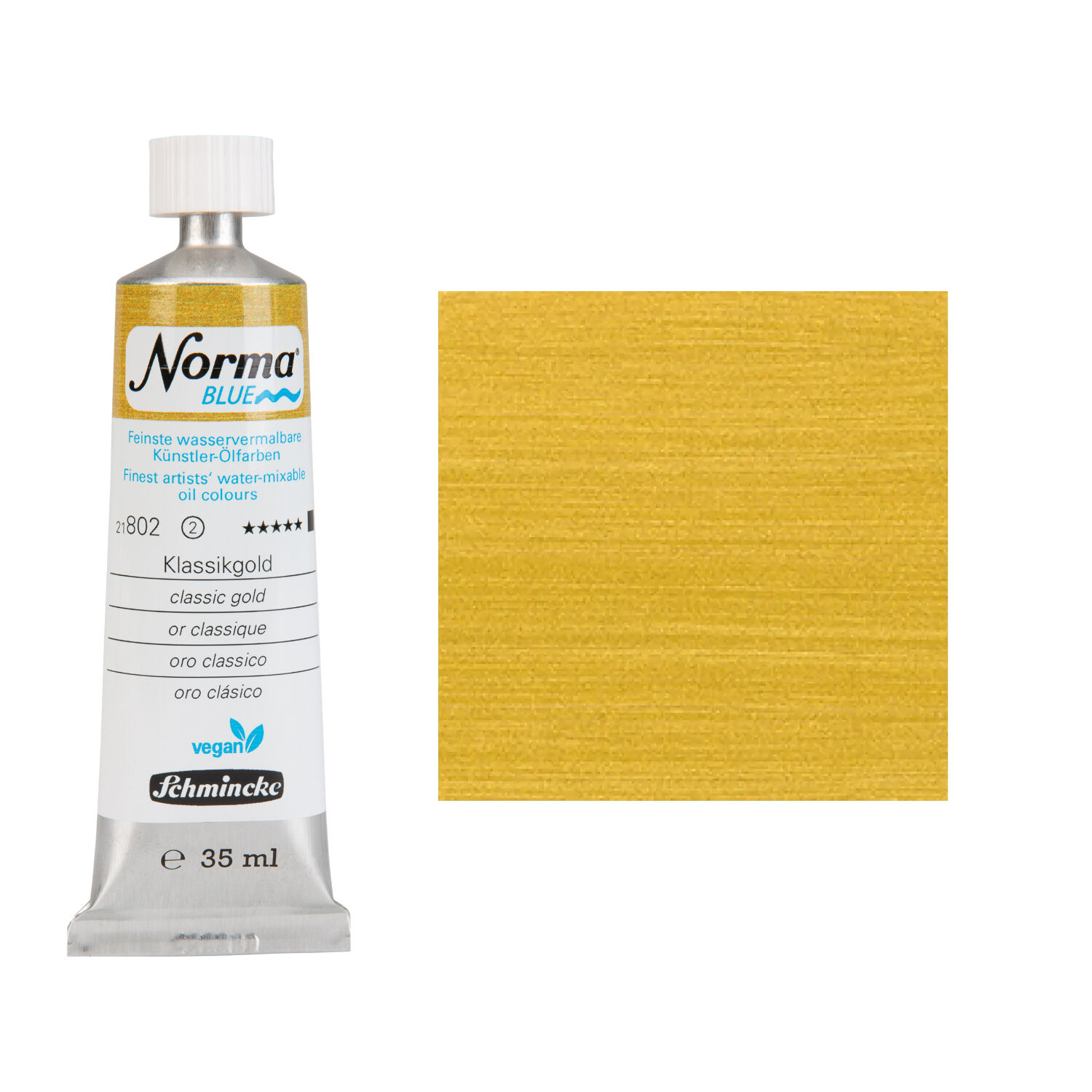 NEU Schmincke Norma BLUE, wasservermalbare lfarbe, 35 ml, Klassikgold