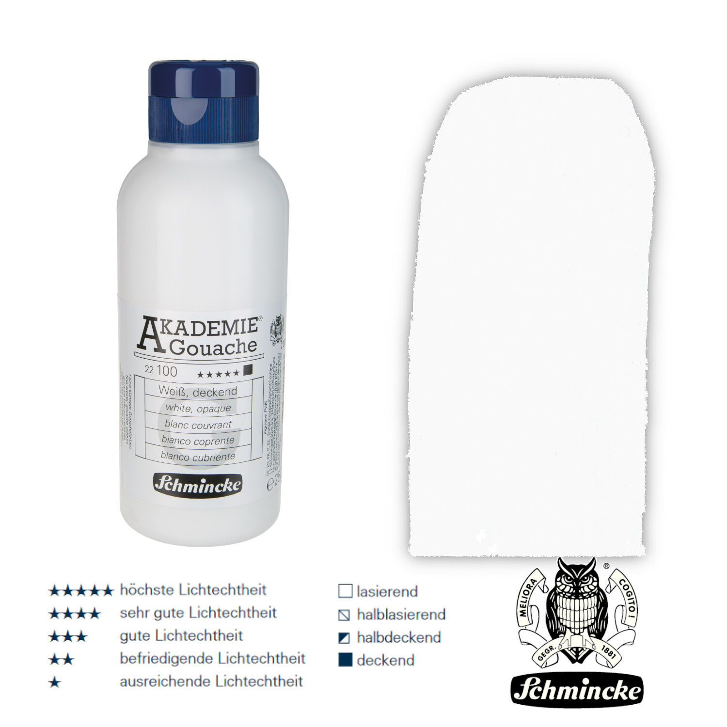 Schmincke Akademie Gouache, 250ml Wei deckend