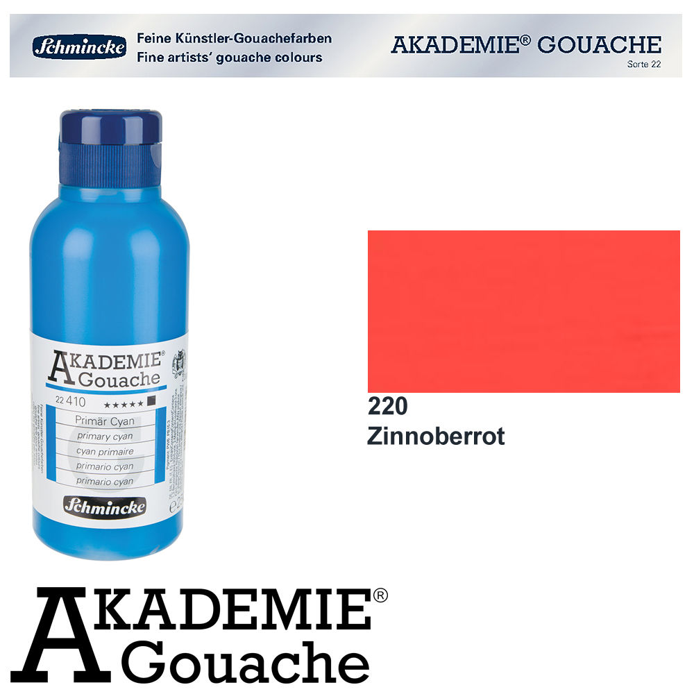 Schmincke Akademie Gouache, 250ml Zinnoberrot